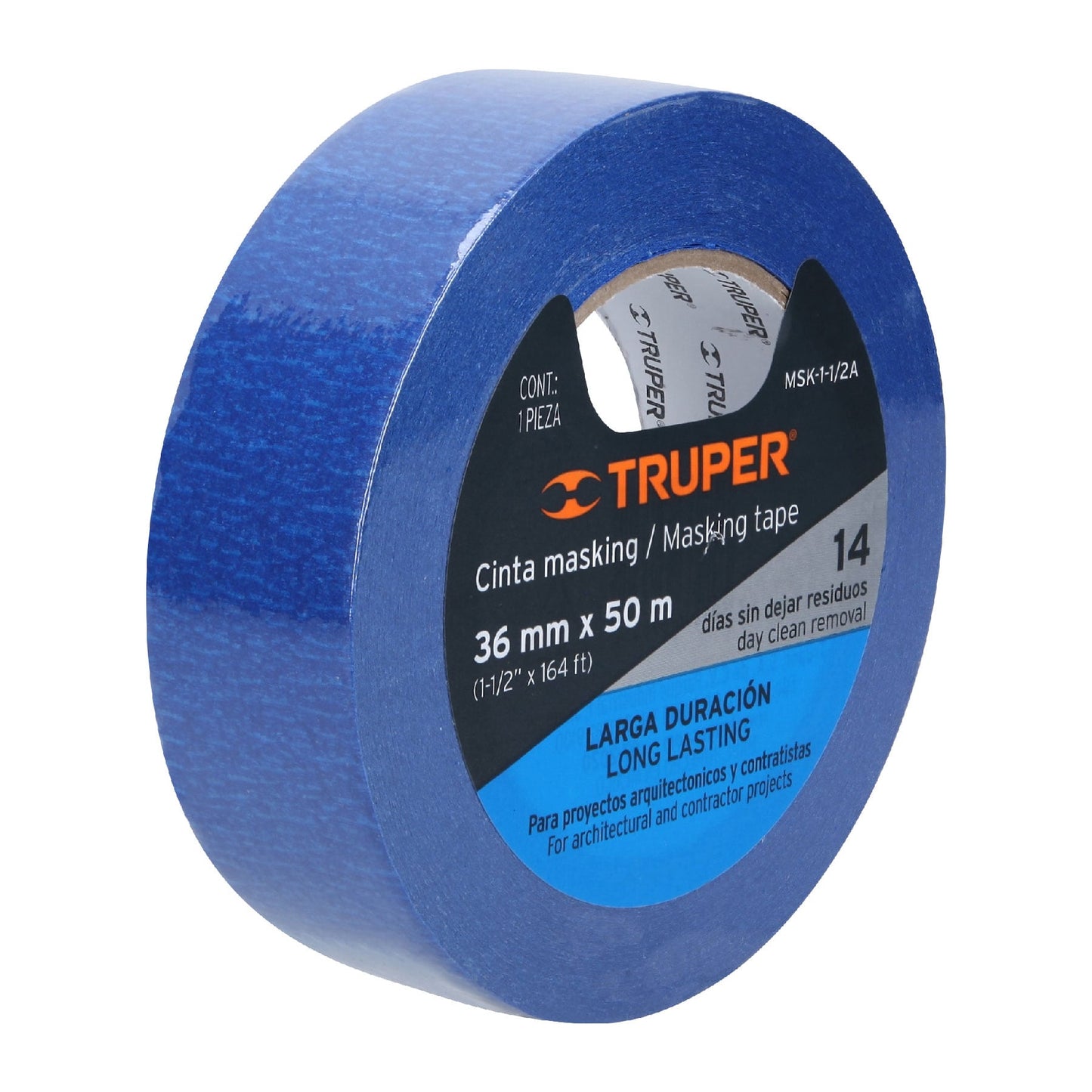 Masking tape, 1-1/2" x 50 m, azul