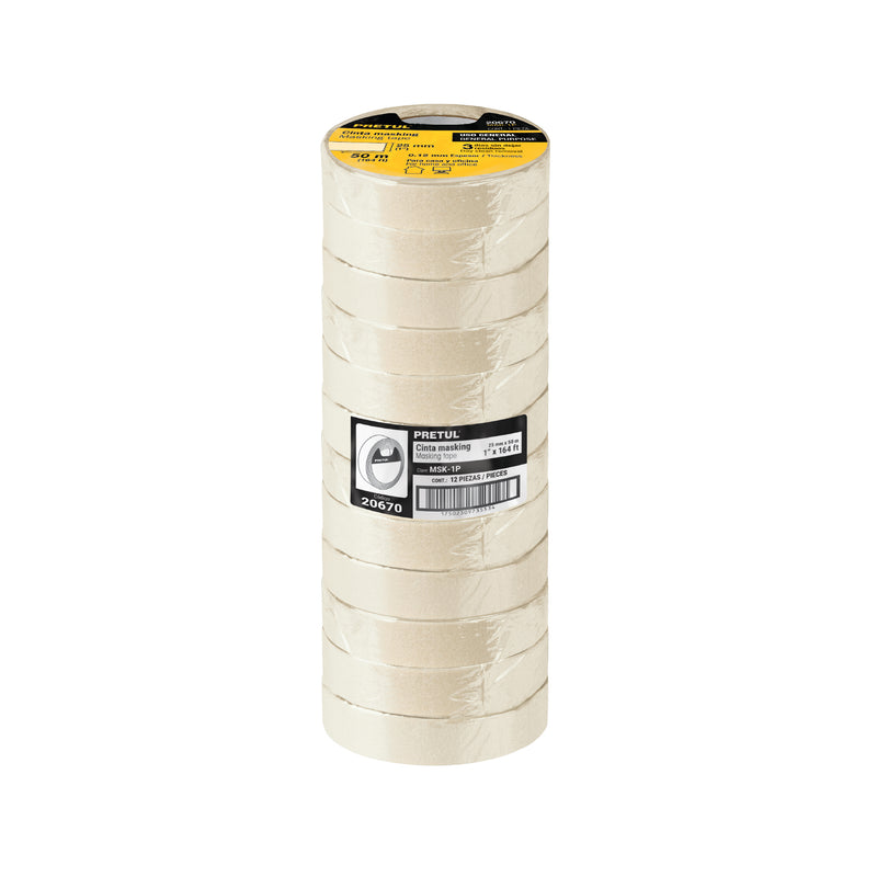 Cinta masking tape de 1' x 50 m, Pretul