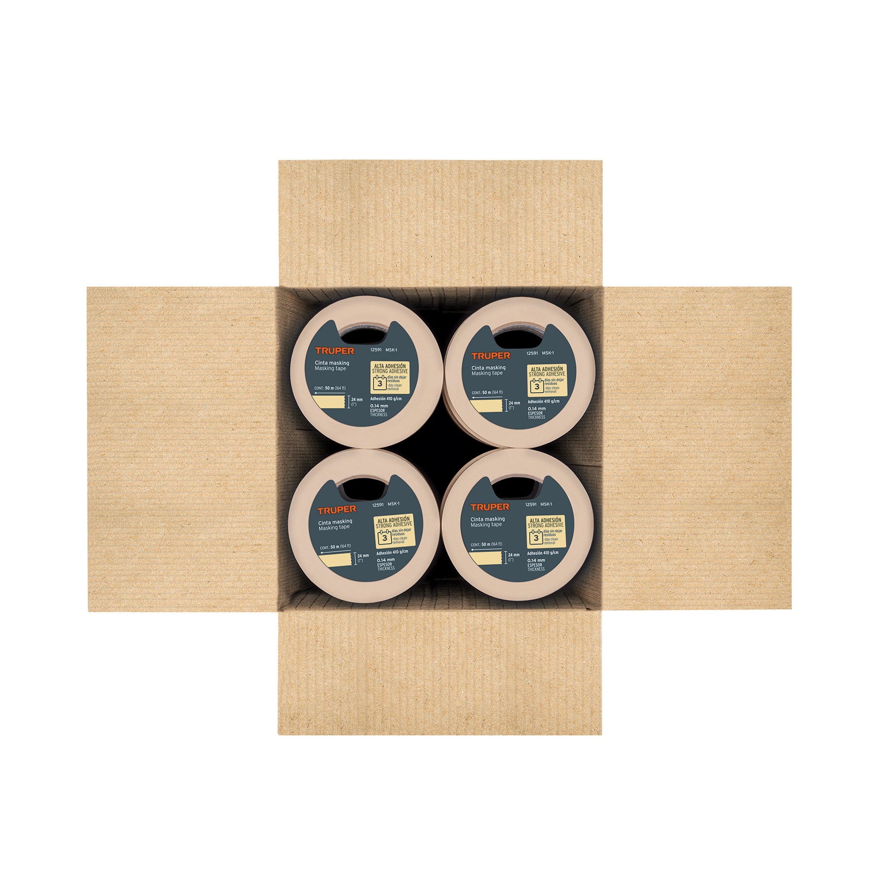 Cinta masking tape, 1"