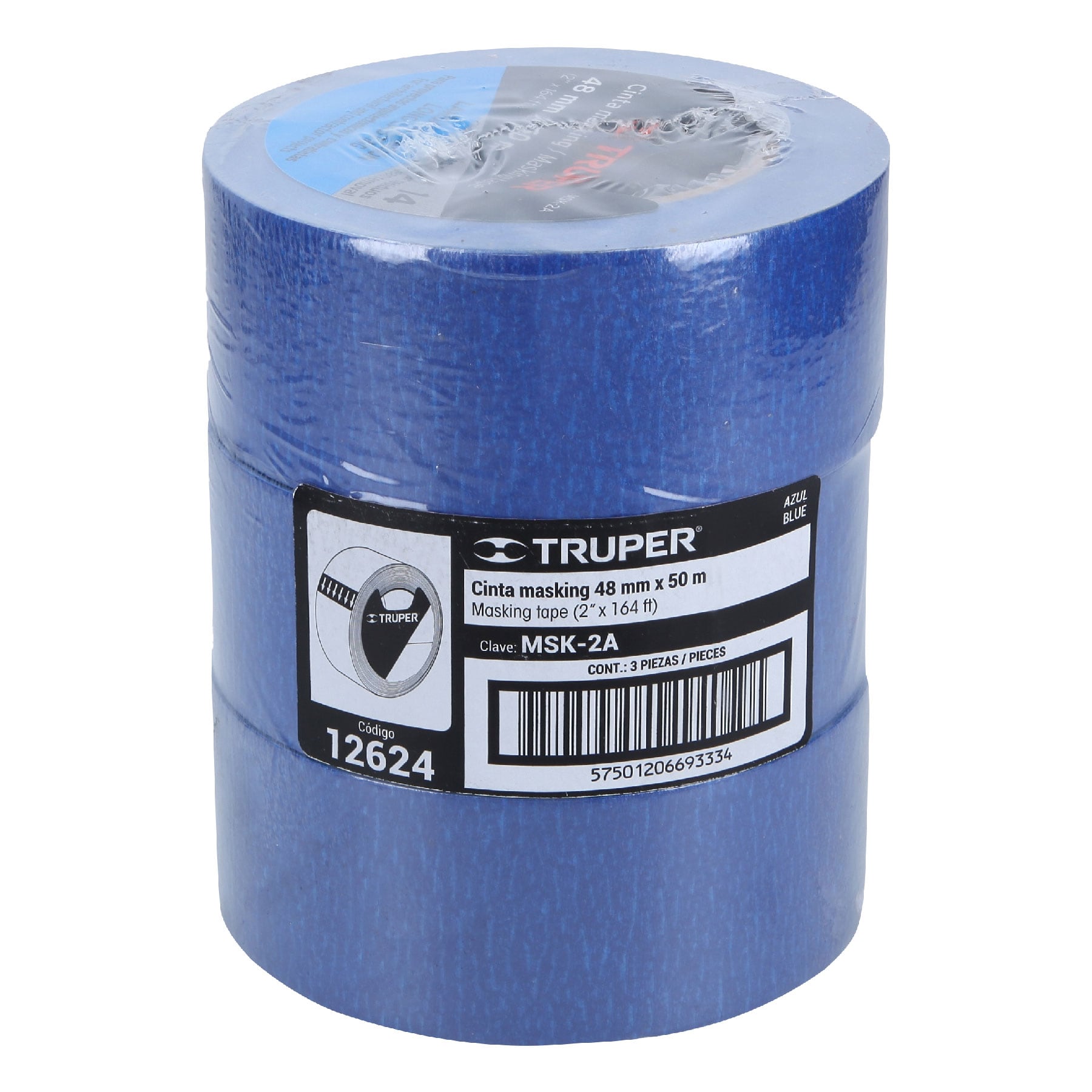 Masking tape, 2" x 50 m, azul
