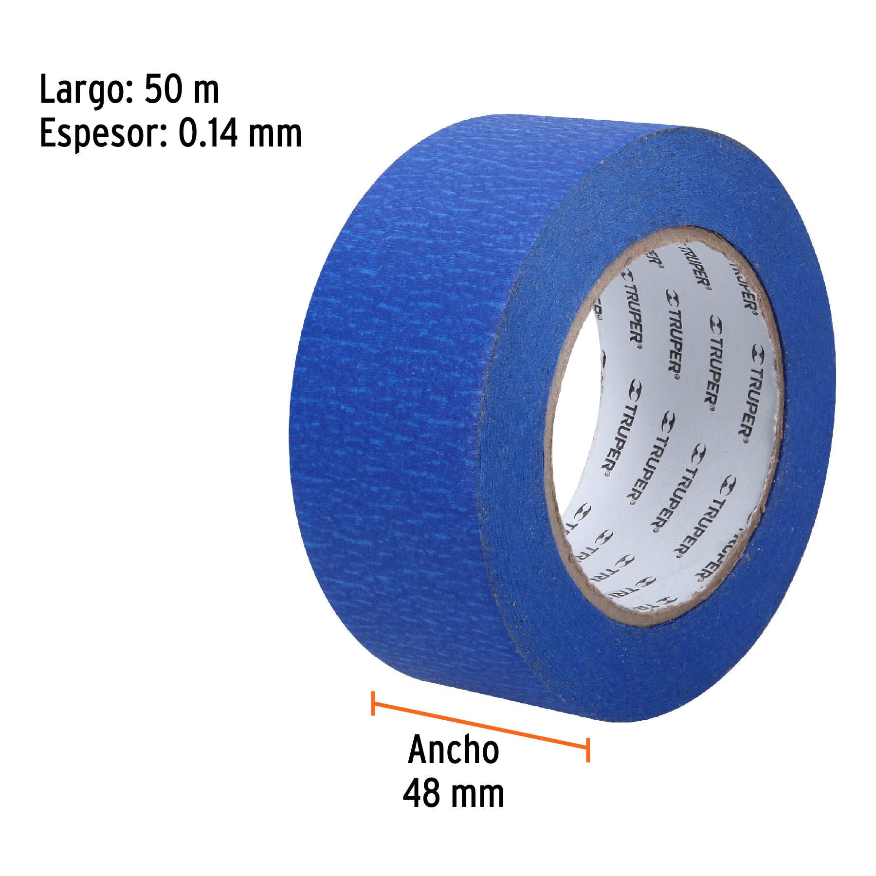 Masking tape, 2" x 50 m, azul