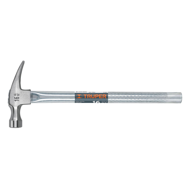 Martillo uña recta 16 oz, mango tubular