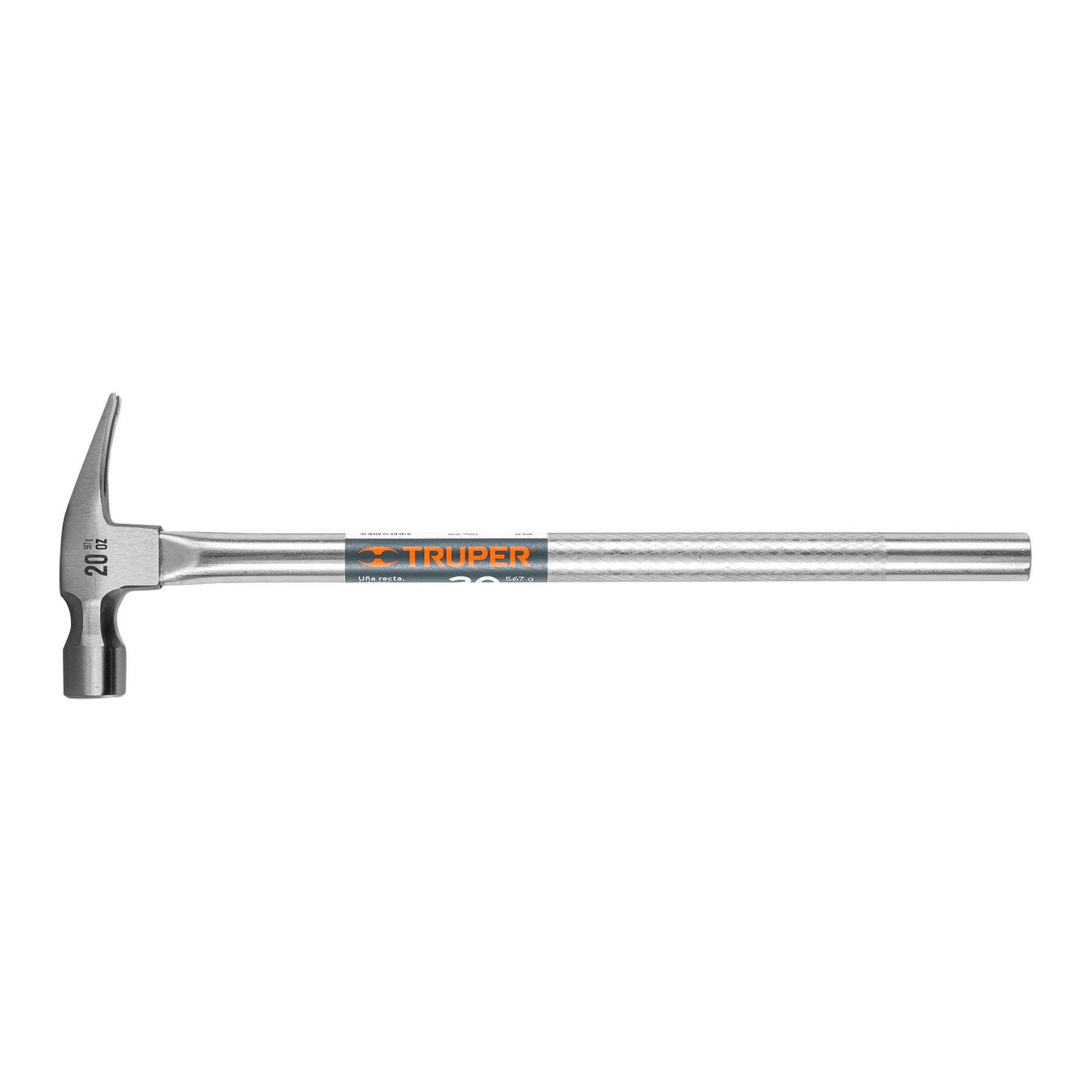 Martillo uña recta 20 oz, mango tubular