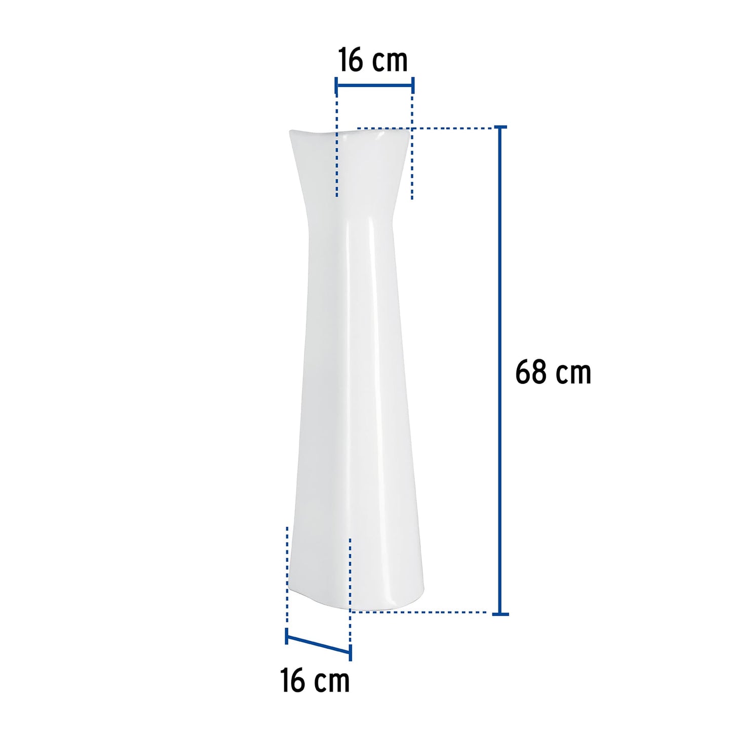 Pedestal cerámico para lavabo, blanco