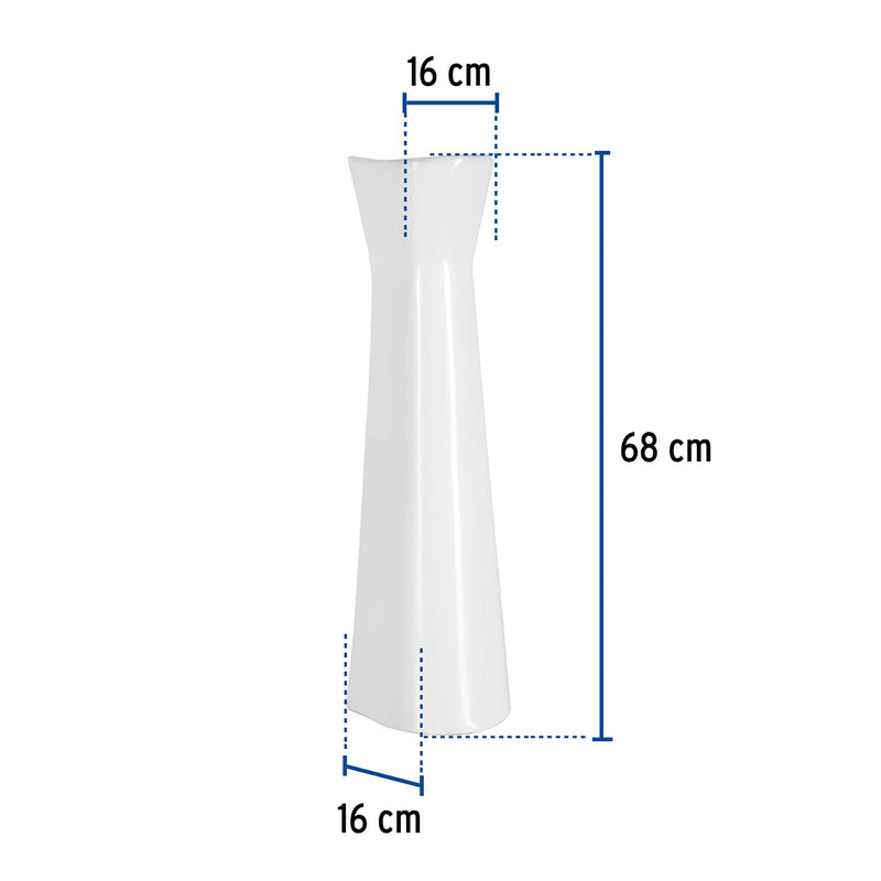 Pedestal cerámico para lavabo, blanco