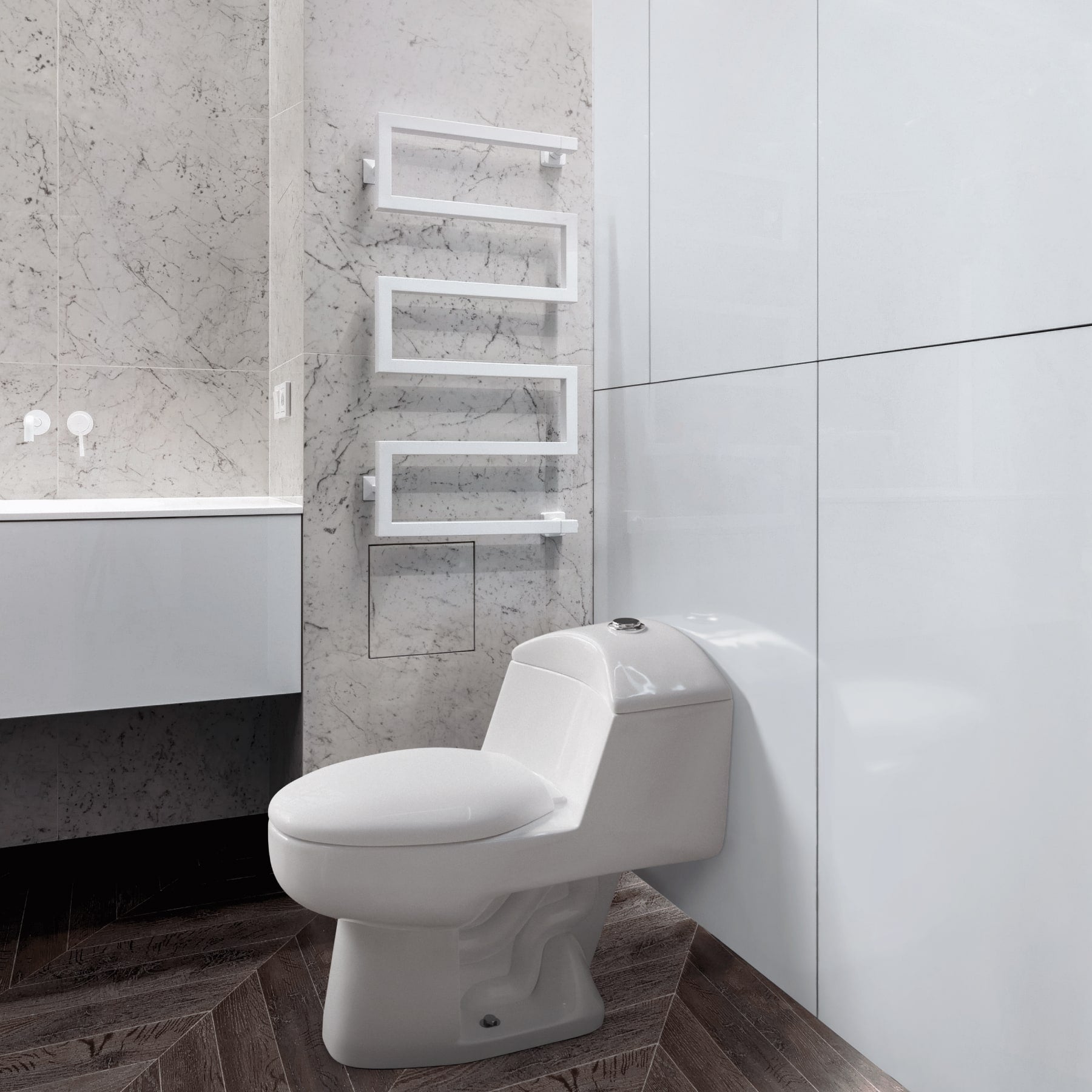 Sanitario one piece alargado, descarga dual, blanco, FOSET