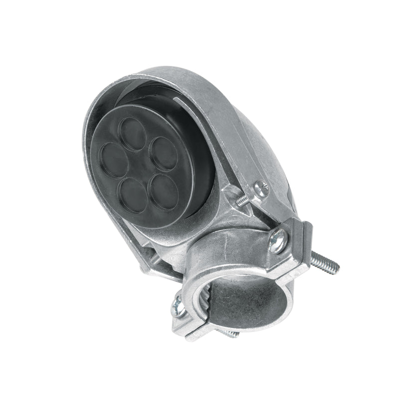 Mufa con abrazadera para tubo 1", Volteck