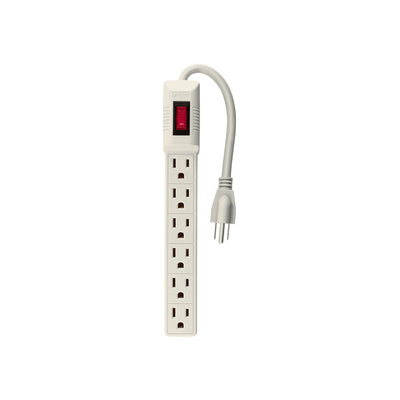Multicontacto económico, 6 entradas,16 AWG