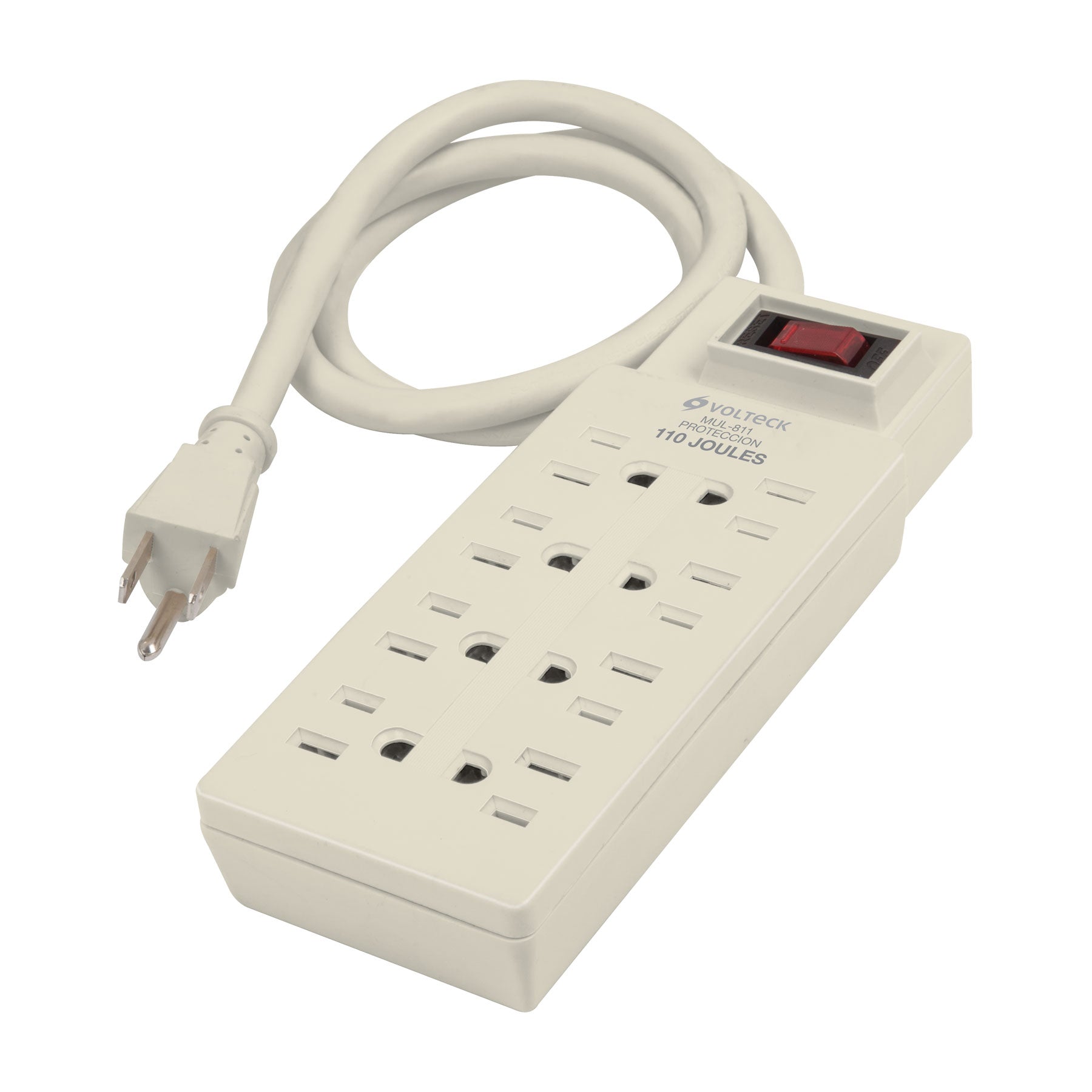 Multicontacto uso rudo, 8 entradas, 14 AWG