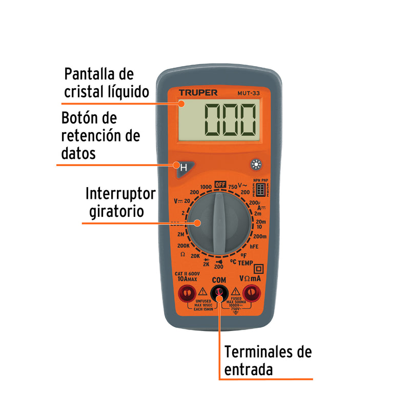 Multímetro para mantenimiento profesional
