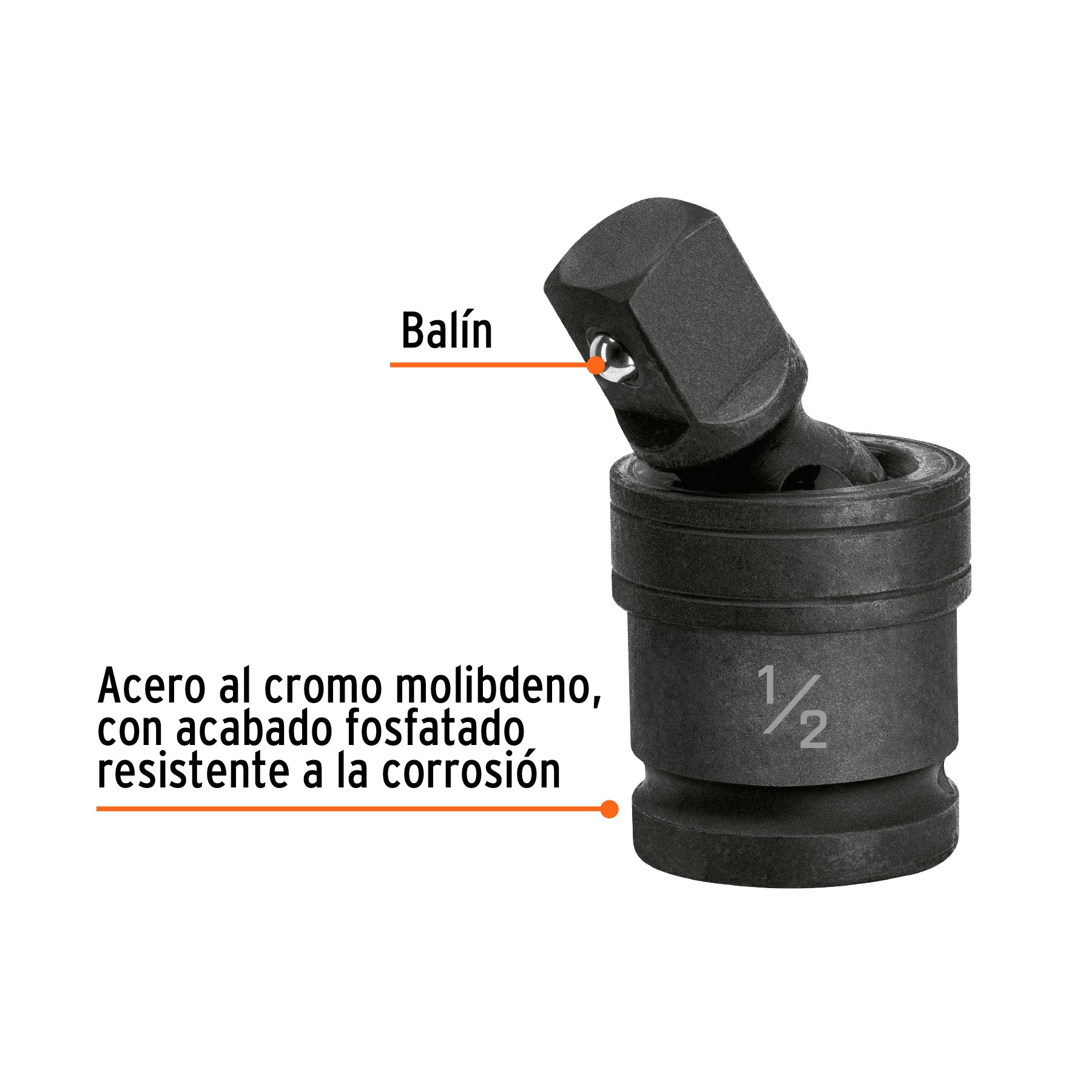 Nudo universal para dados de impacto cuadro 1/2', Truper