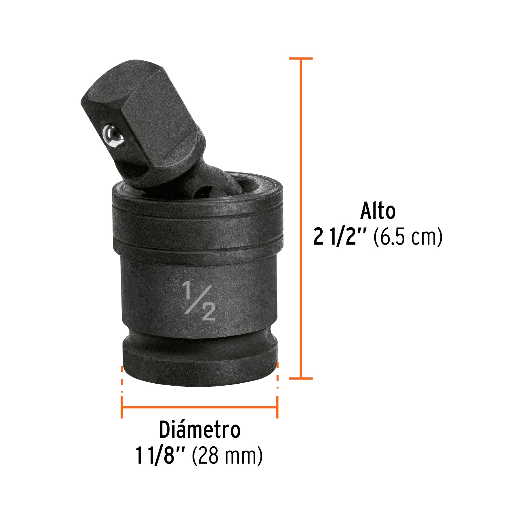 Nudo universal para dados de impacto cuadro 1/2', Truper
