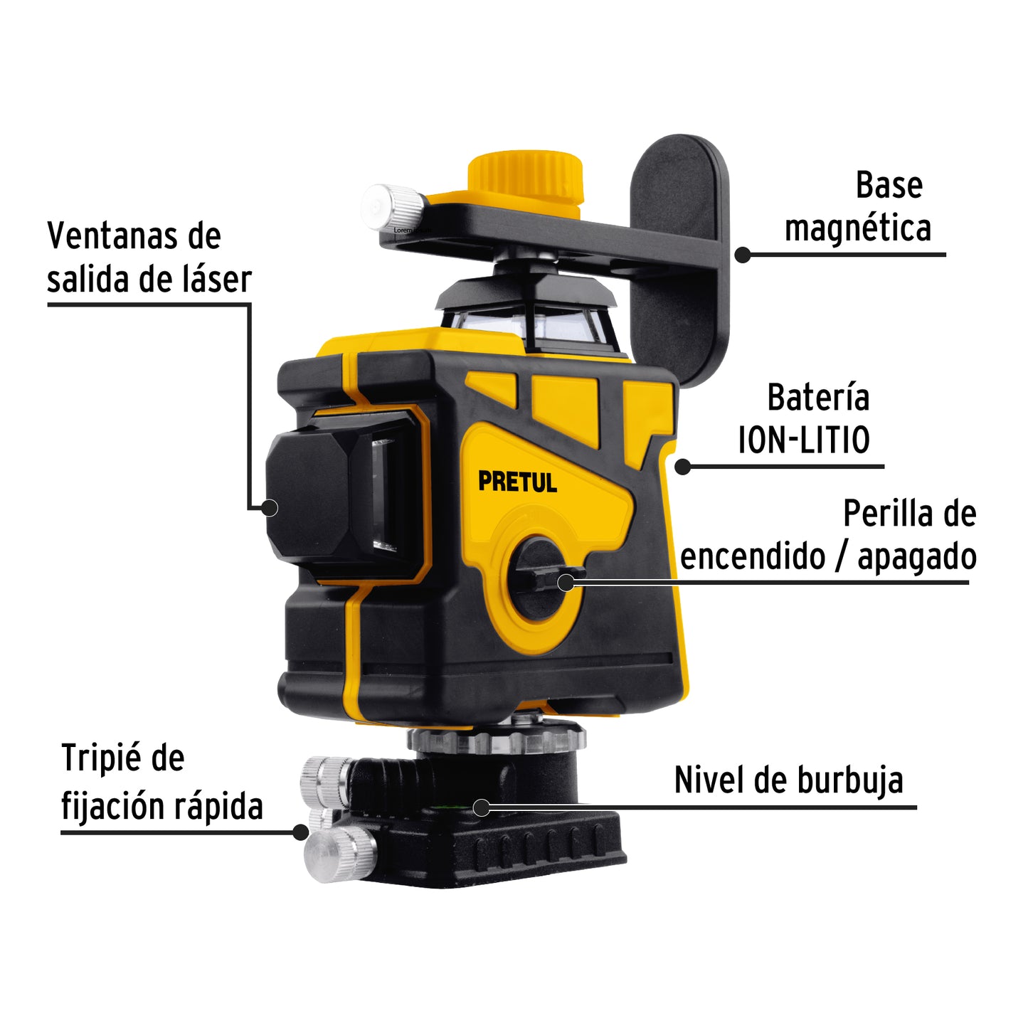 Nivel láser verde recargable 12 líneas, Pretul