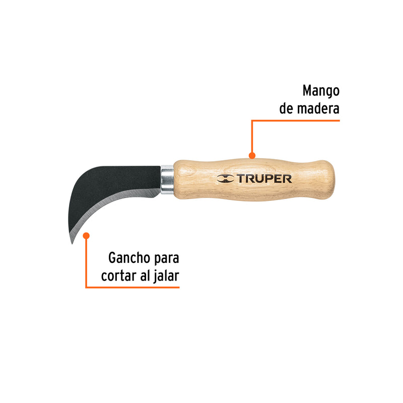 Cuchillo curvo para linóleo, 8"