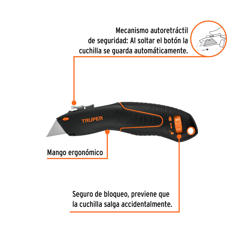 Navaja de seguridad retráctil, 6'