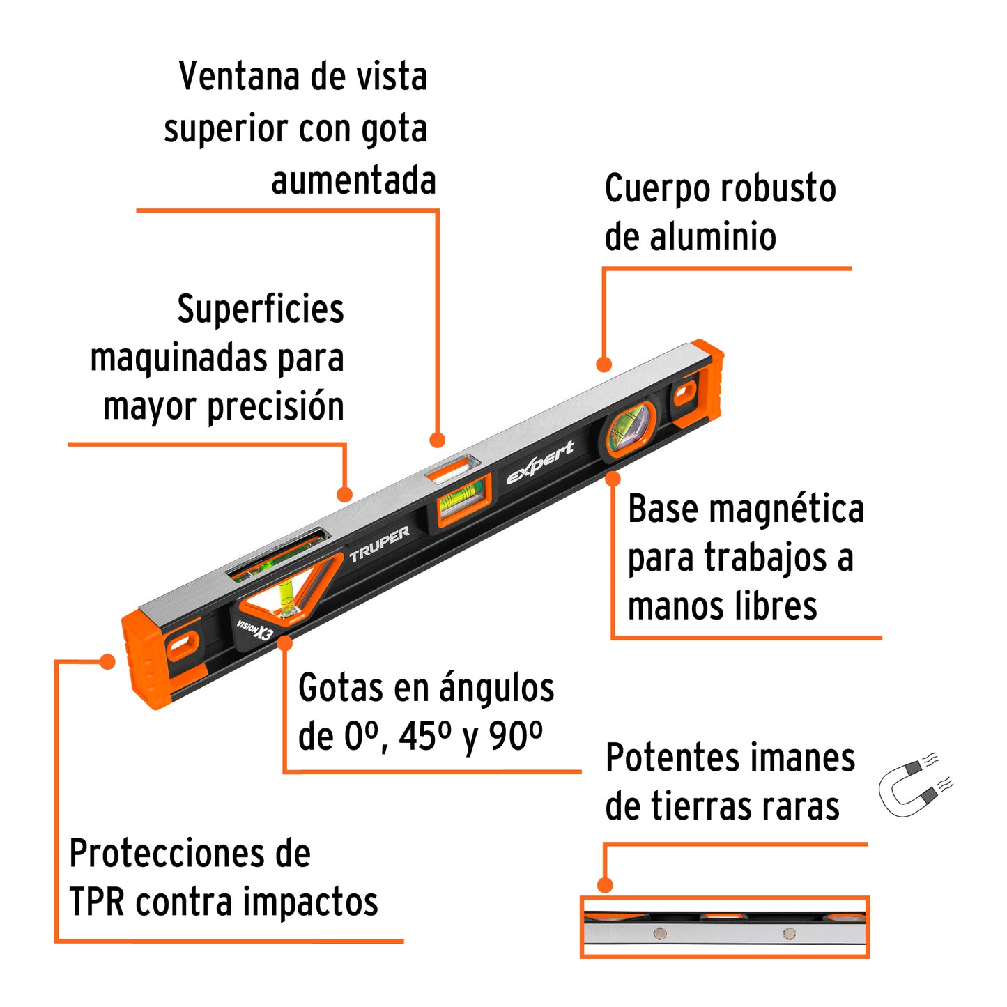 Nivel profesional Truper Expert 18"