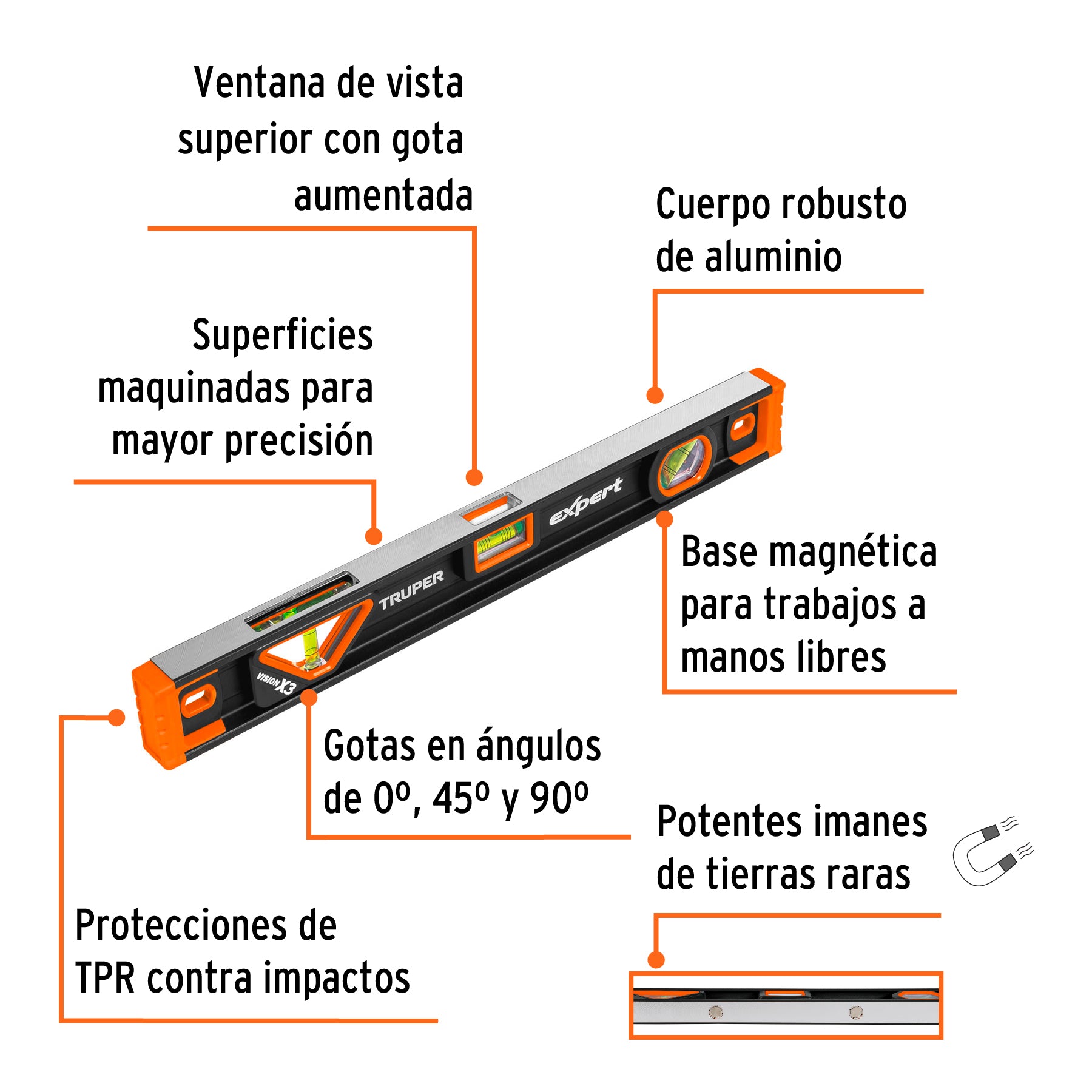 Nivel profesional Truper Expert 18"