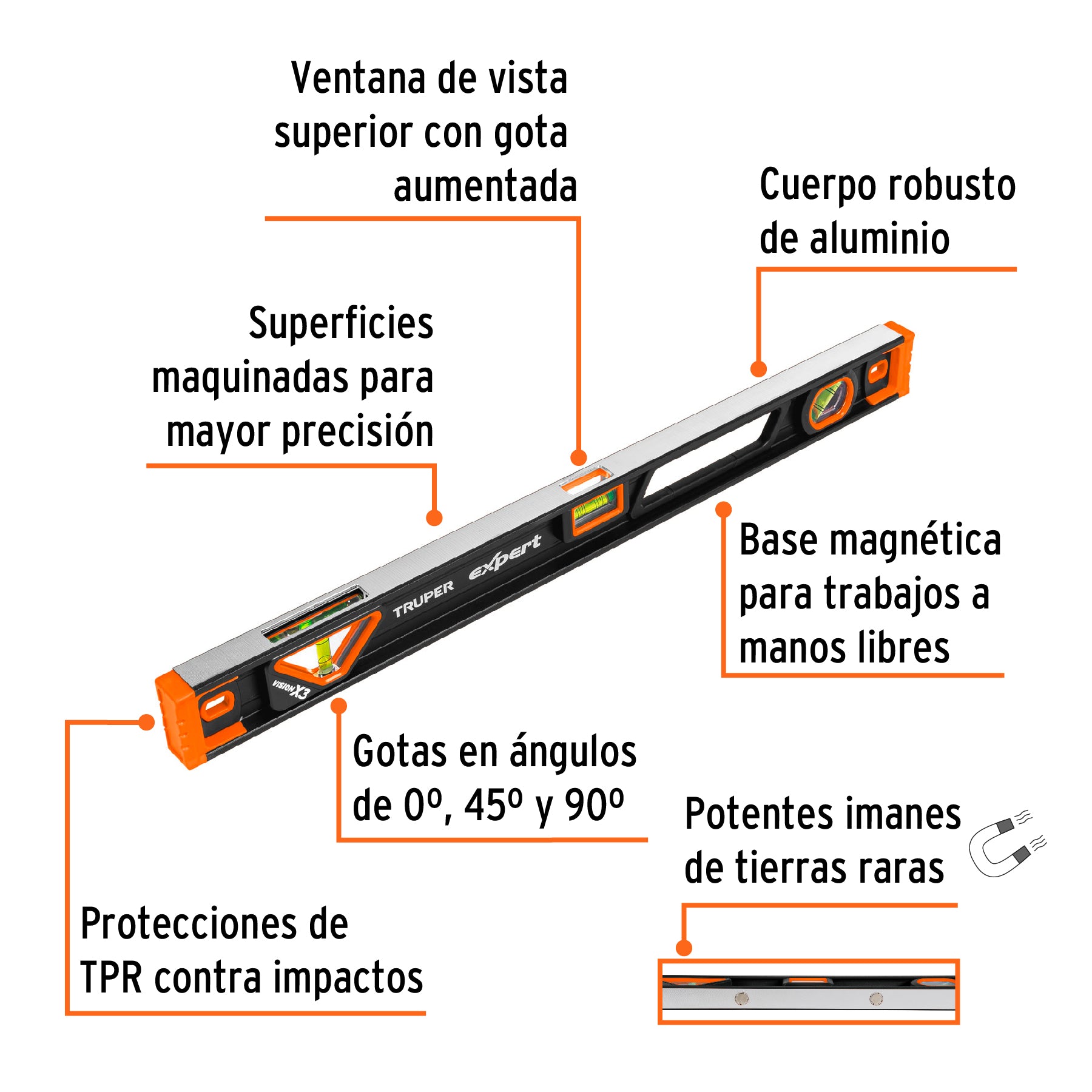 Nivel profesional Truper Expert 24"