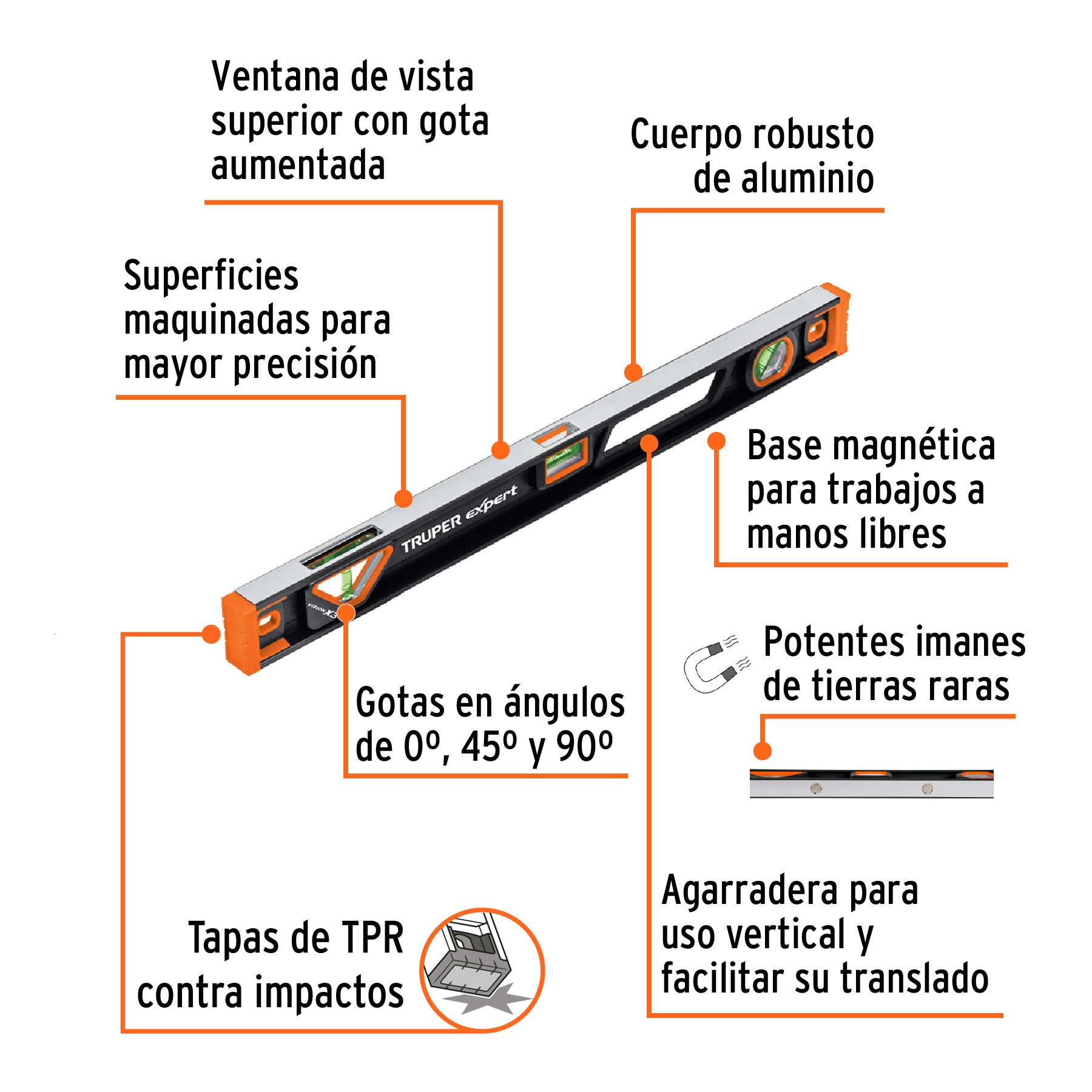 Nivel profesional Truper Expert 24"