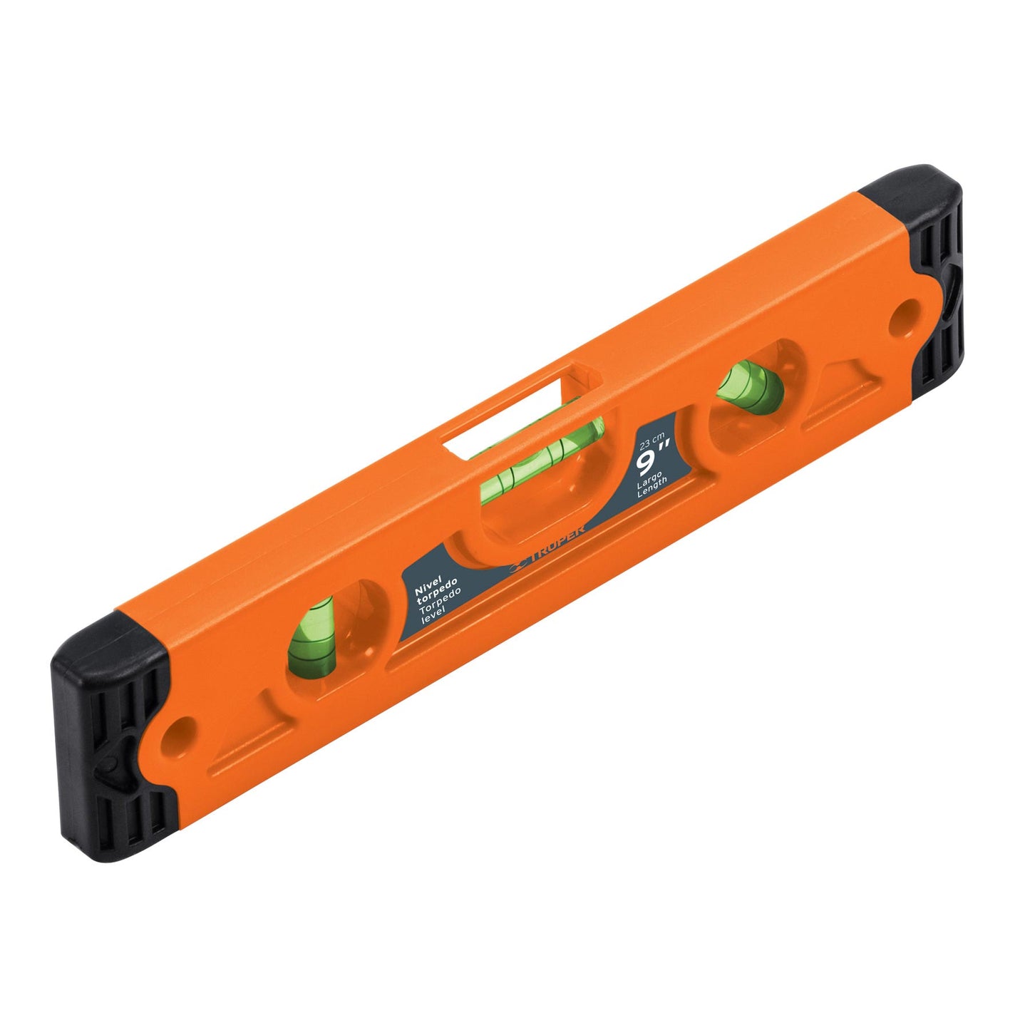 Nivel torpedo magnético 9" cuerpo plástico ABS