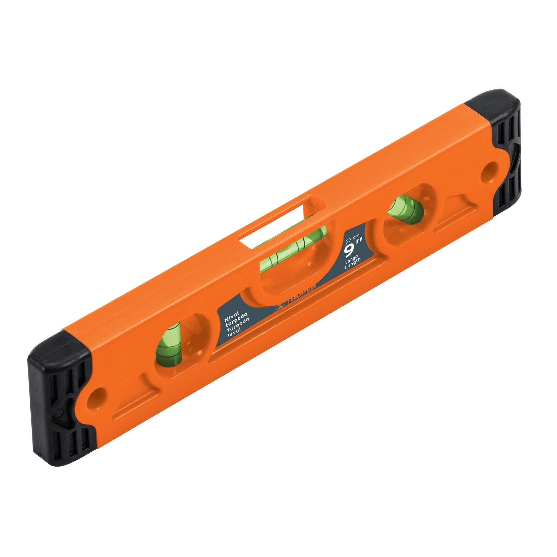 Nivel torpedo magnético 9" cuerpo plástico ABS