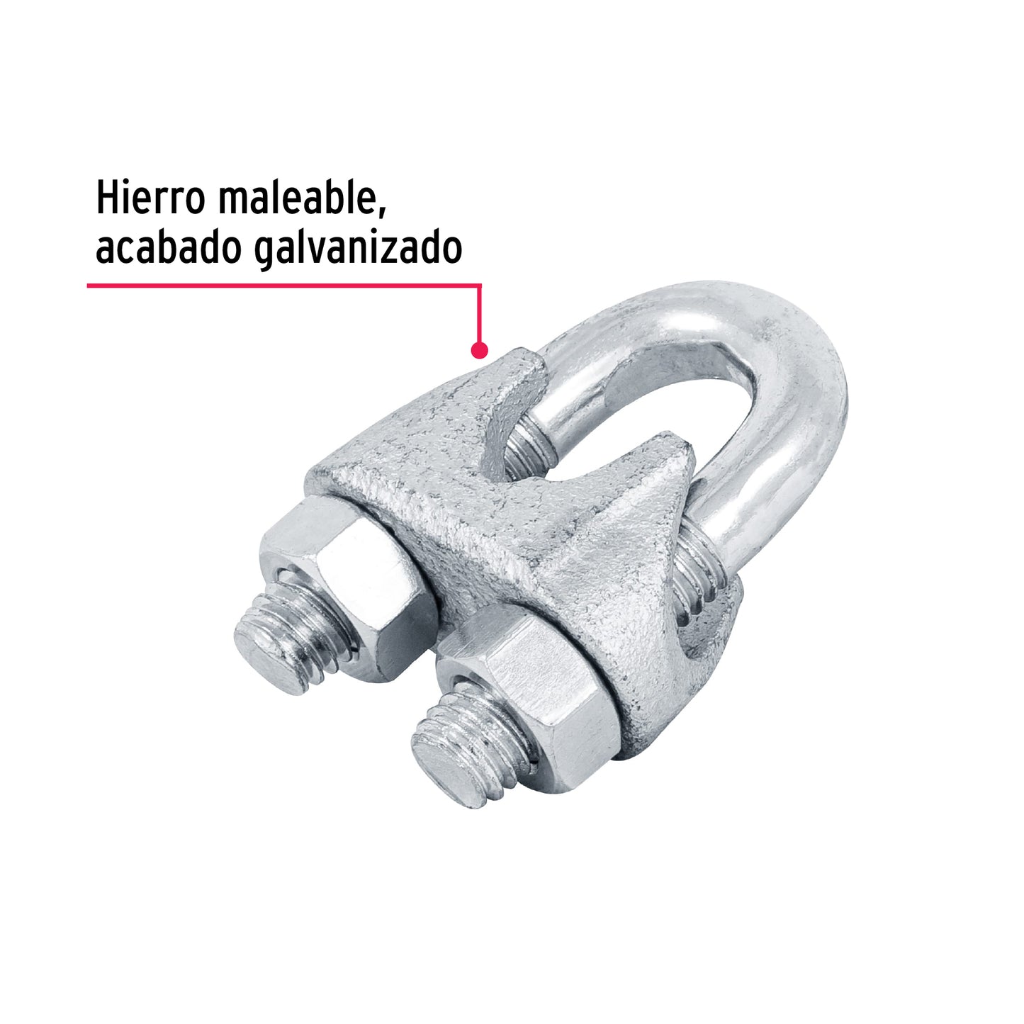Nudo para cable de 1/2" tarjeta con 1 pza