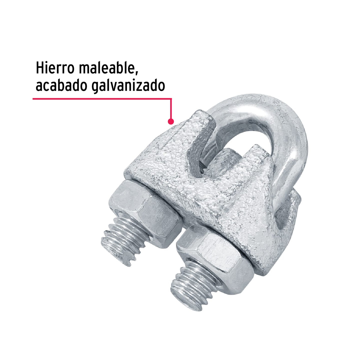 Nudo para cable de 5/16" tarjeta con 2 pzas