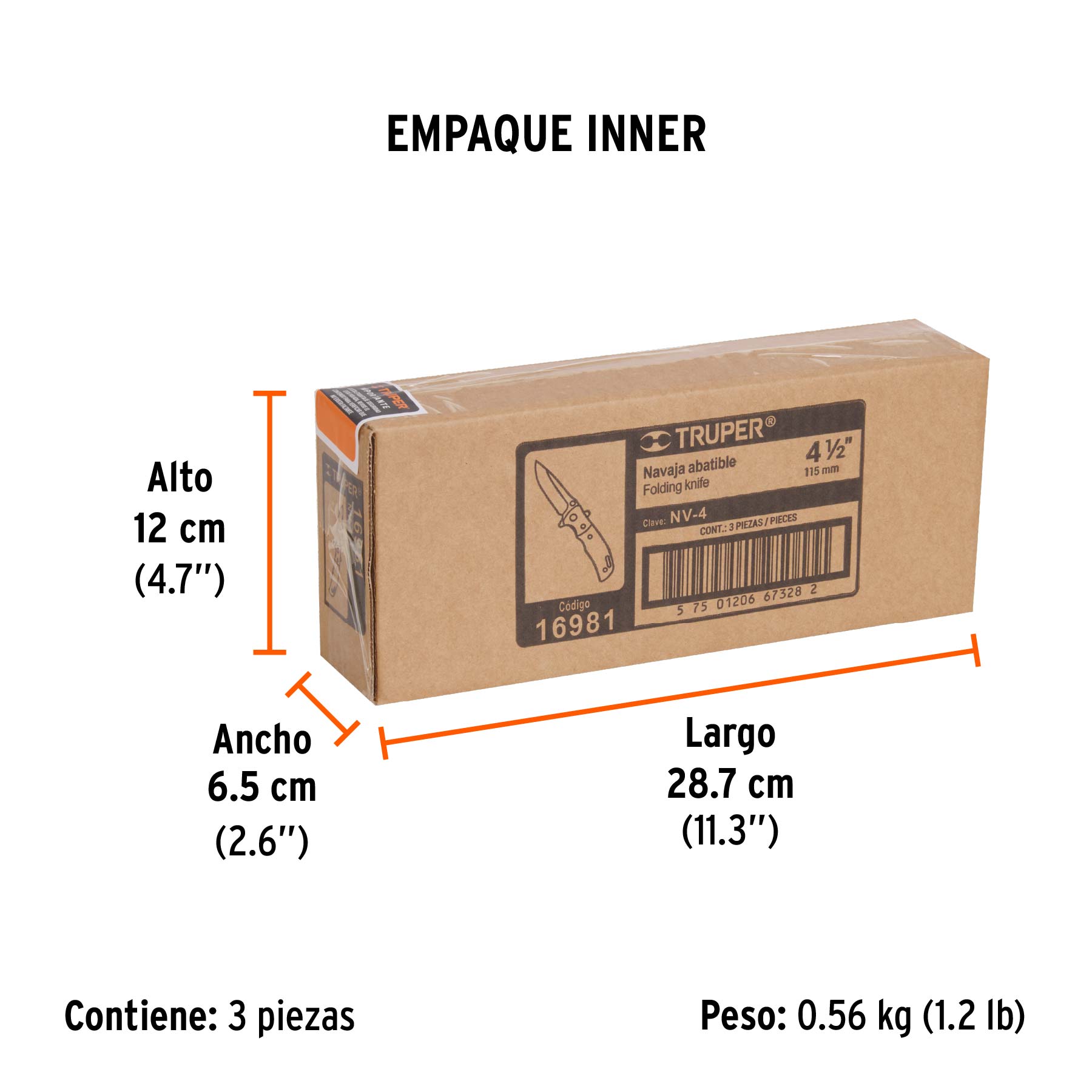 Navaja 4" abatible mango metálico