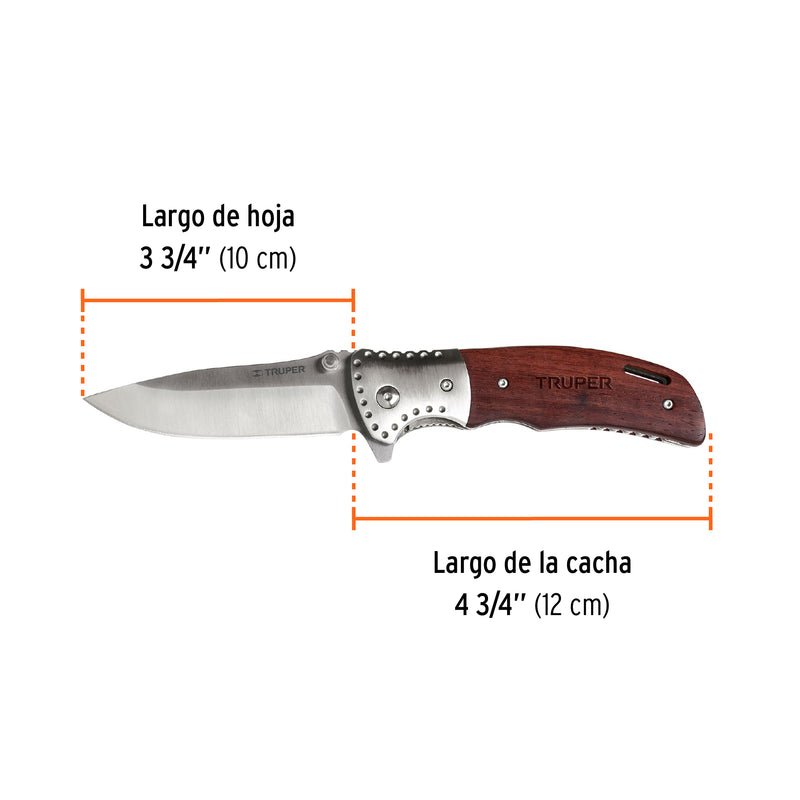 Navaja 5", abatible mango metálico