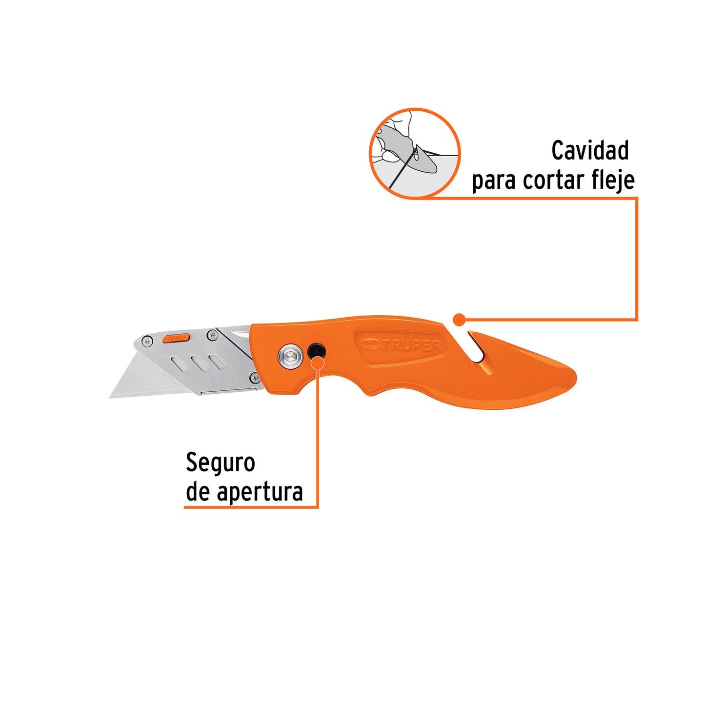 Navaja 7" abatible, cuerpo metálico