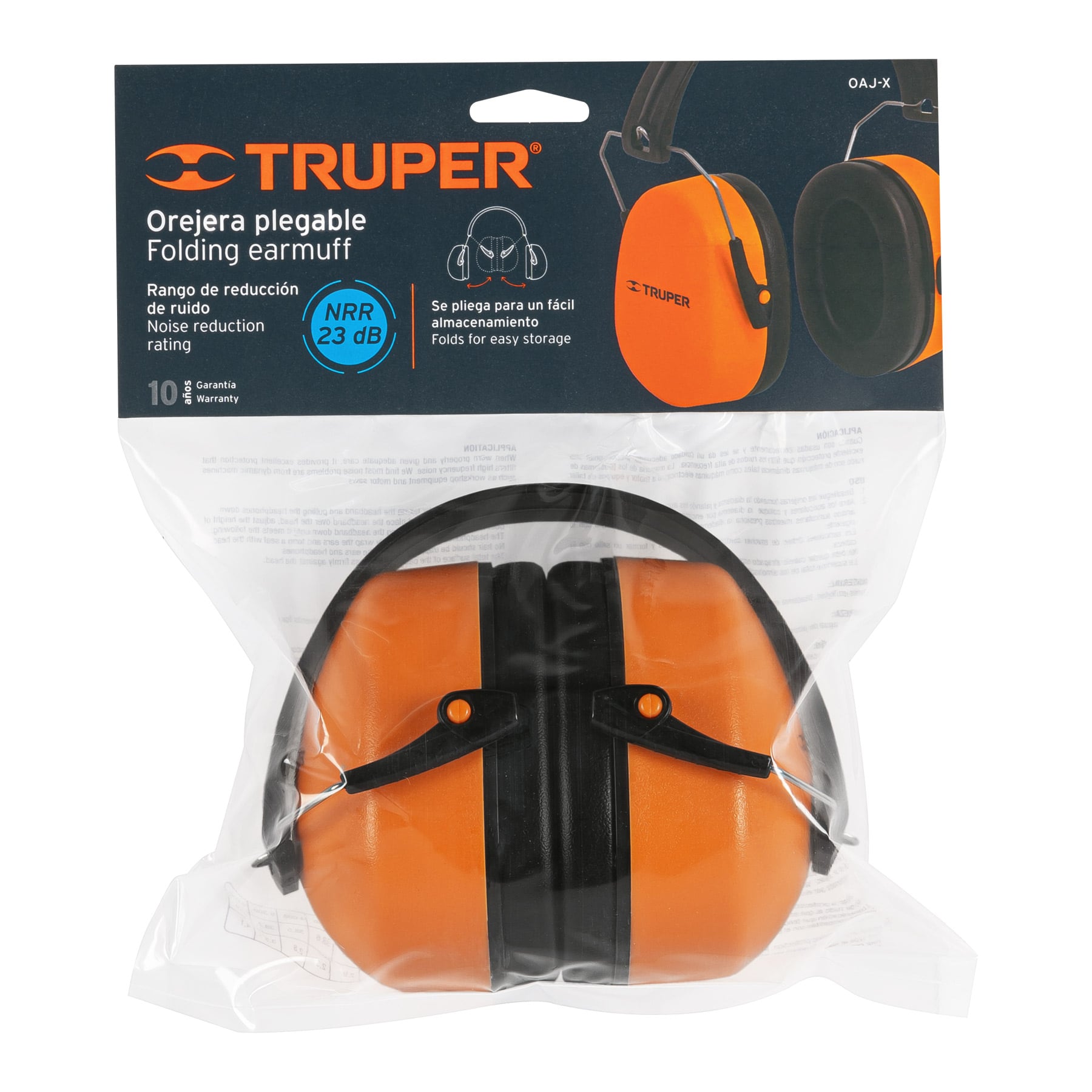 Orejera plegable, ajustable