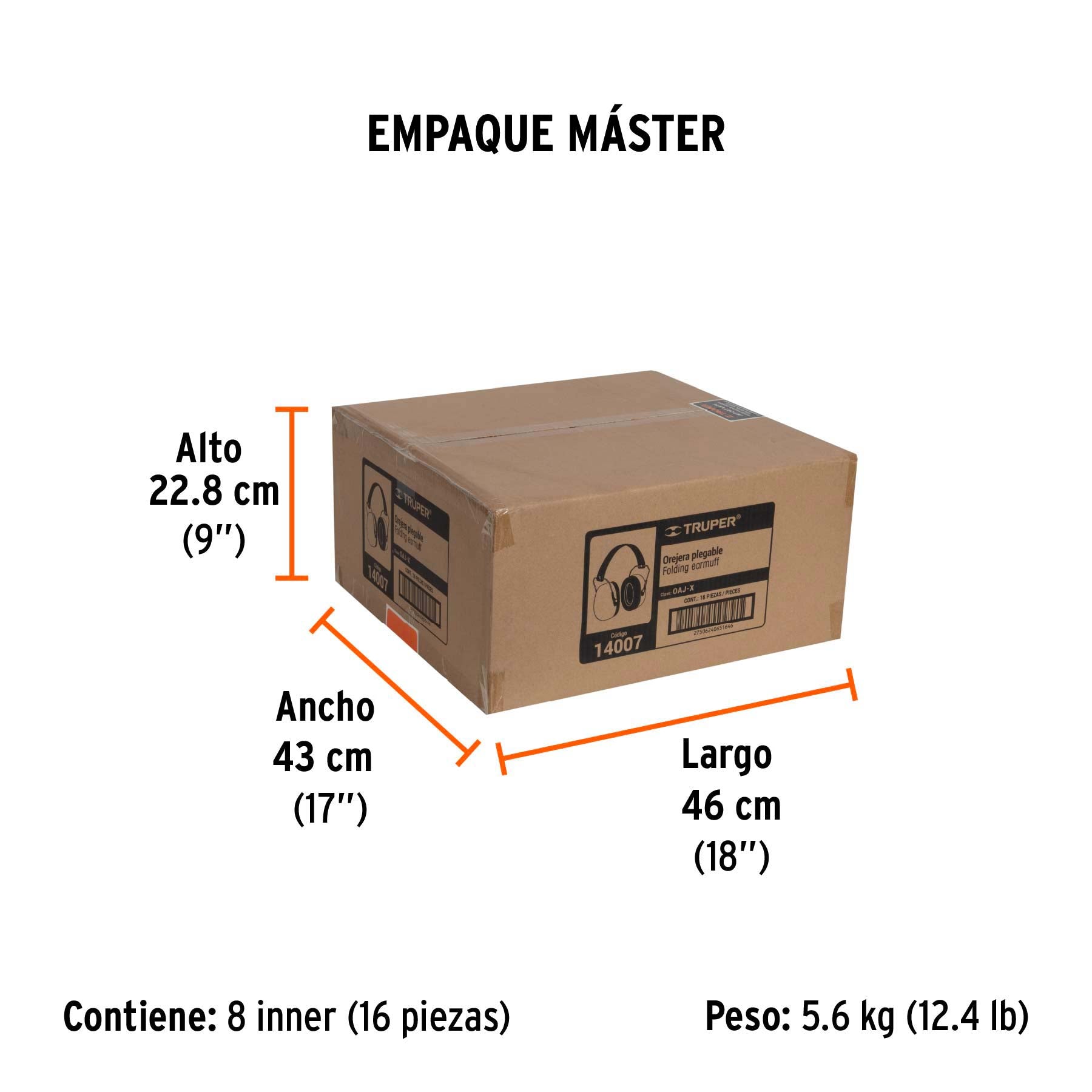 Orejera plegable, ajustable