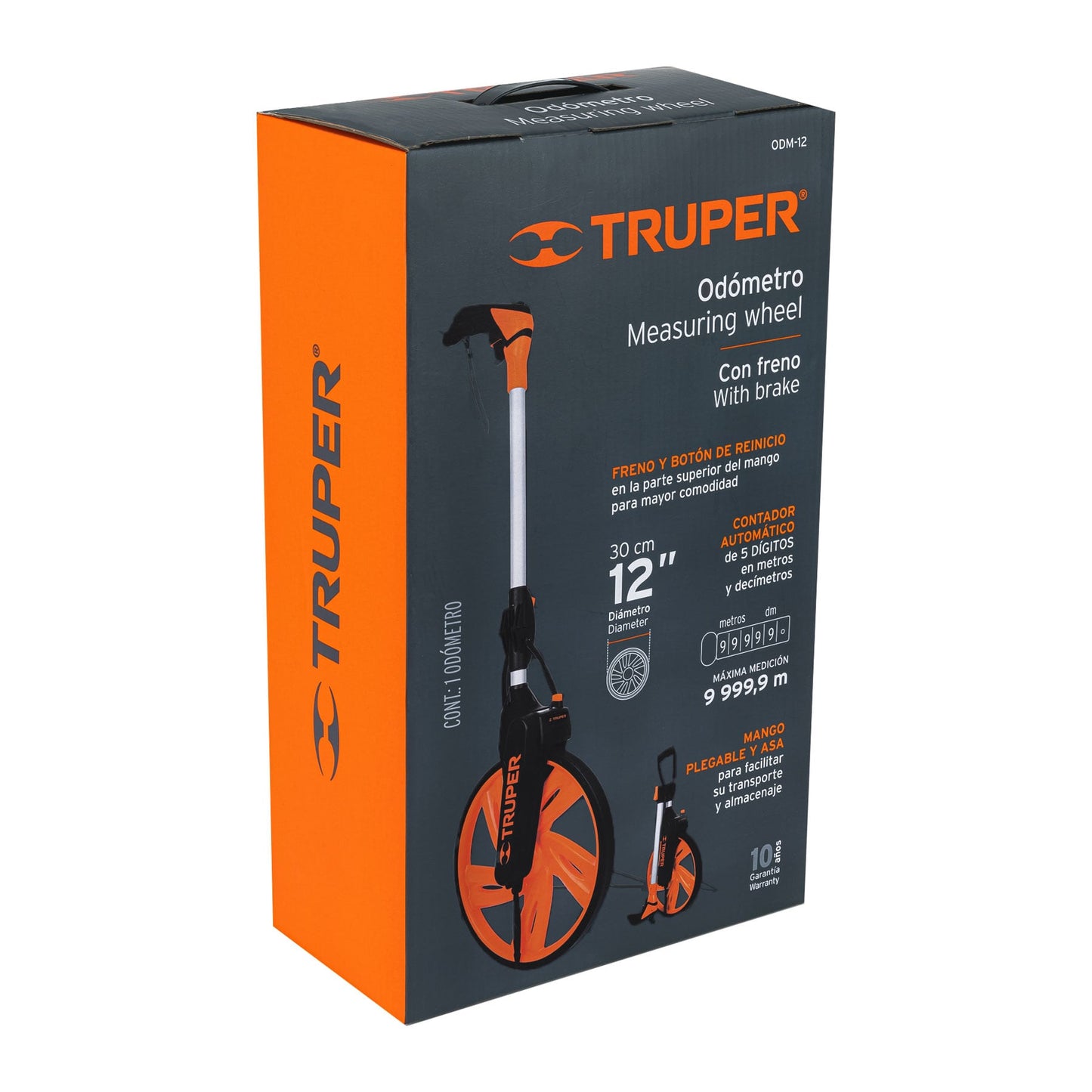 Odómetro con rueda de 12" y freno