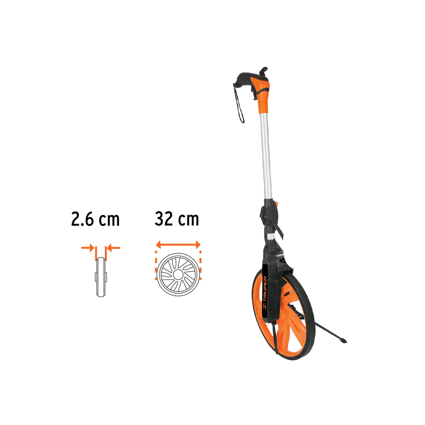 Odómetro con rueda de 12" y freno