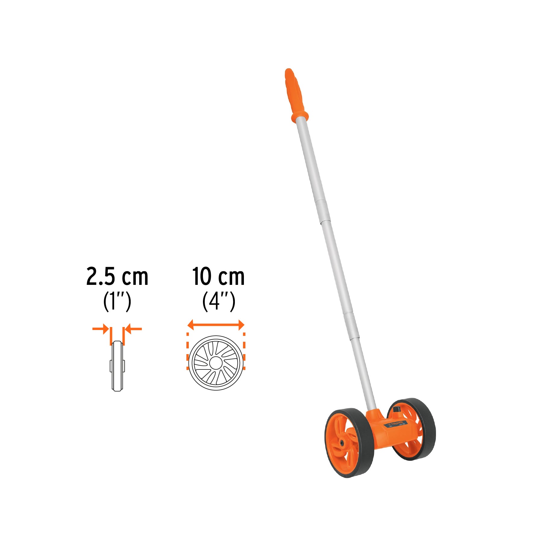 Odómetro con rueda doble de 4"