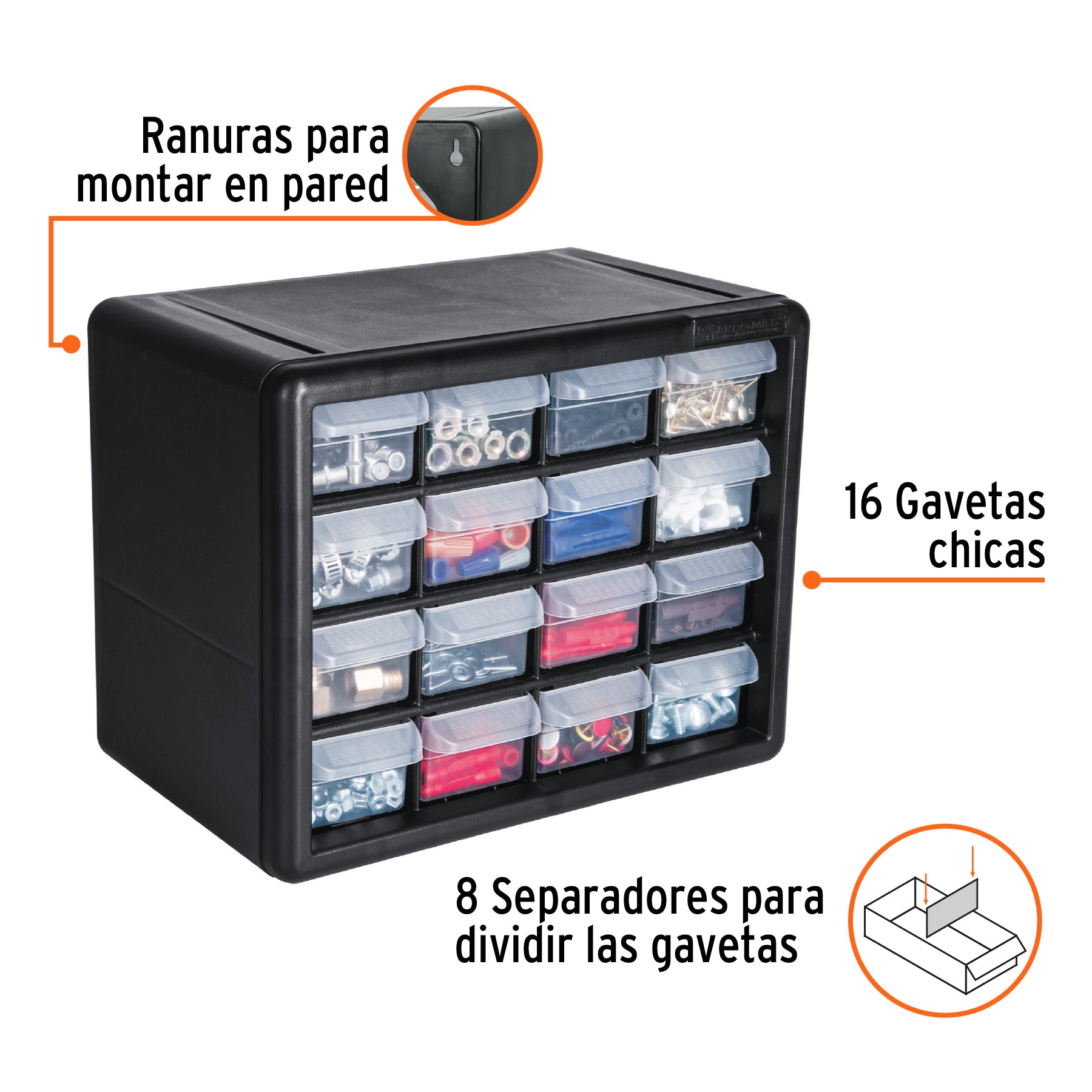 Organizador 10" con 16 compartimentos