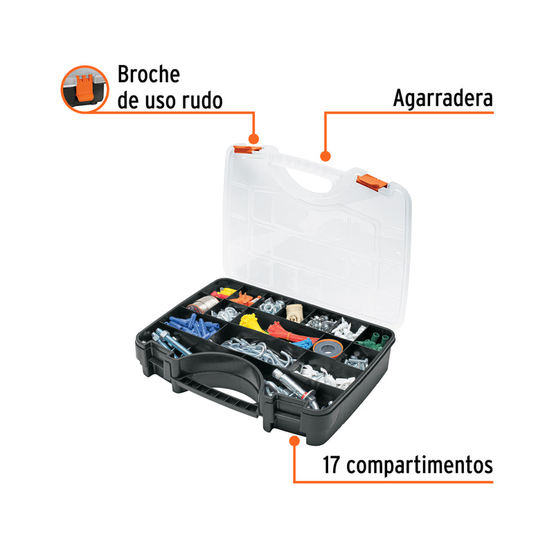 Organizador 17" reforzado con 17 compartimentos