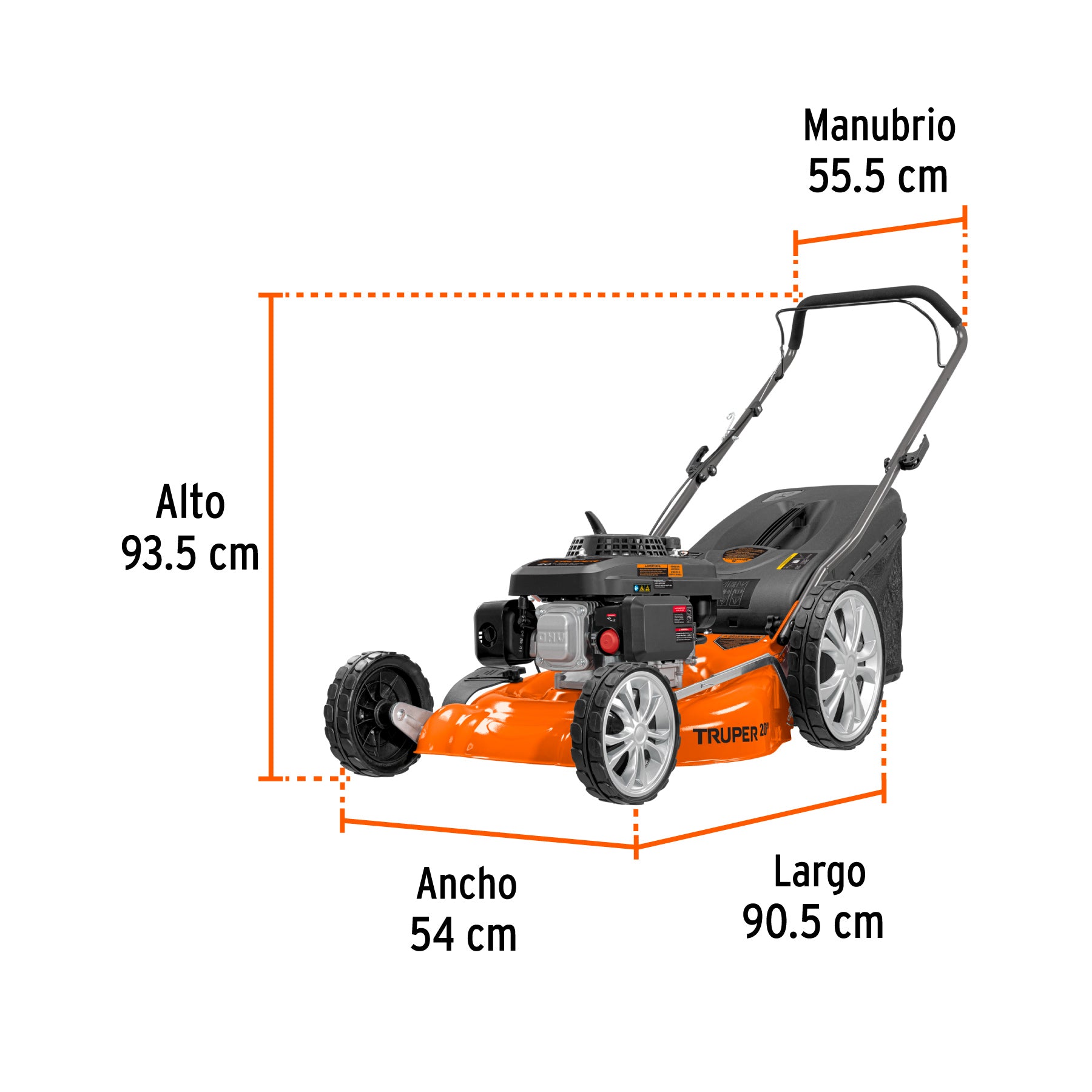 Podadoras con motor a gasolina, 5HP, de 20"