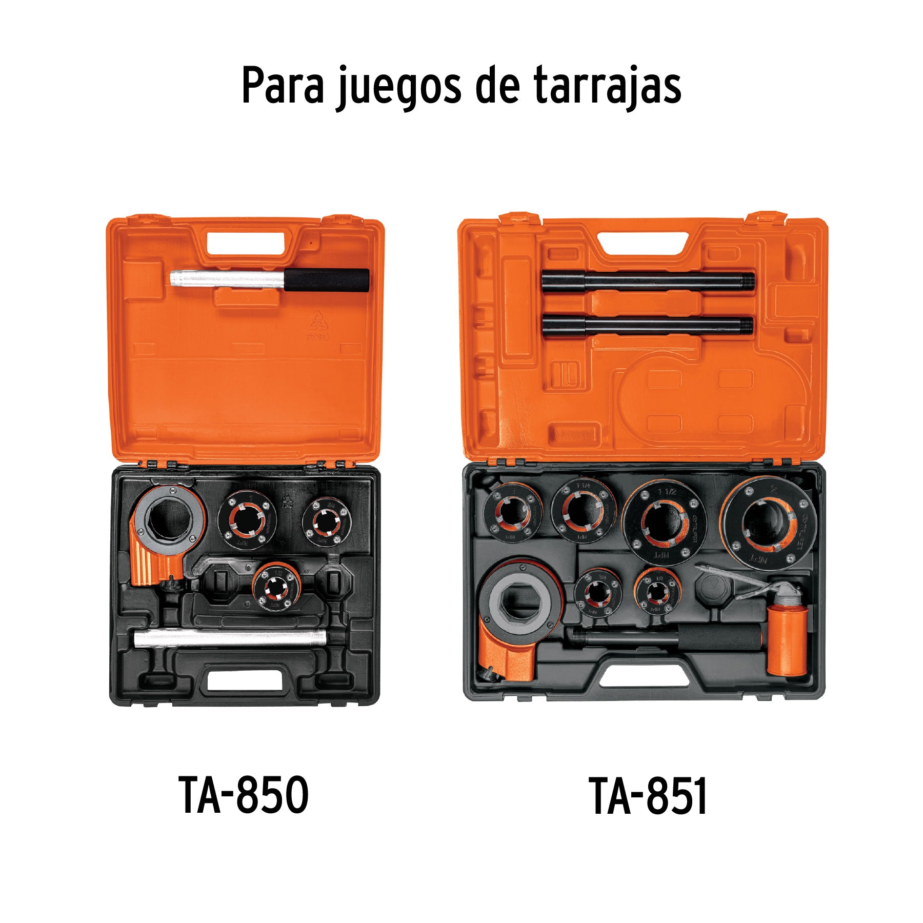 Juego de peines para tarrajas 1", 4 piezas