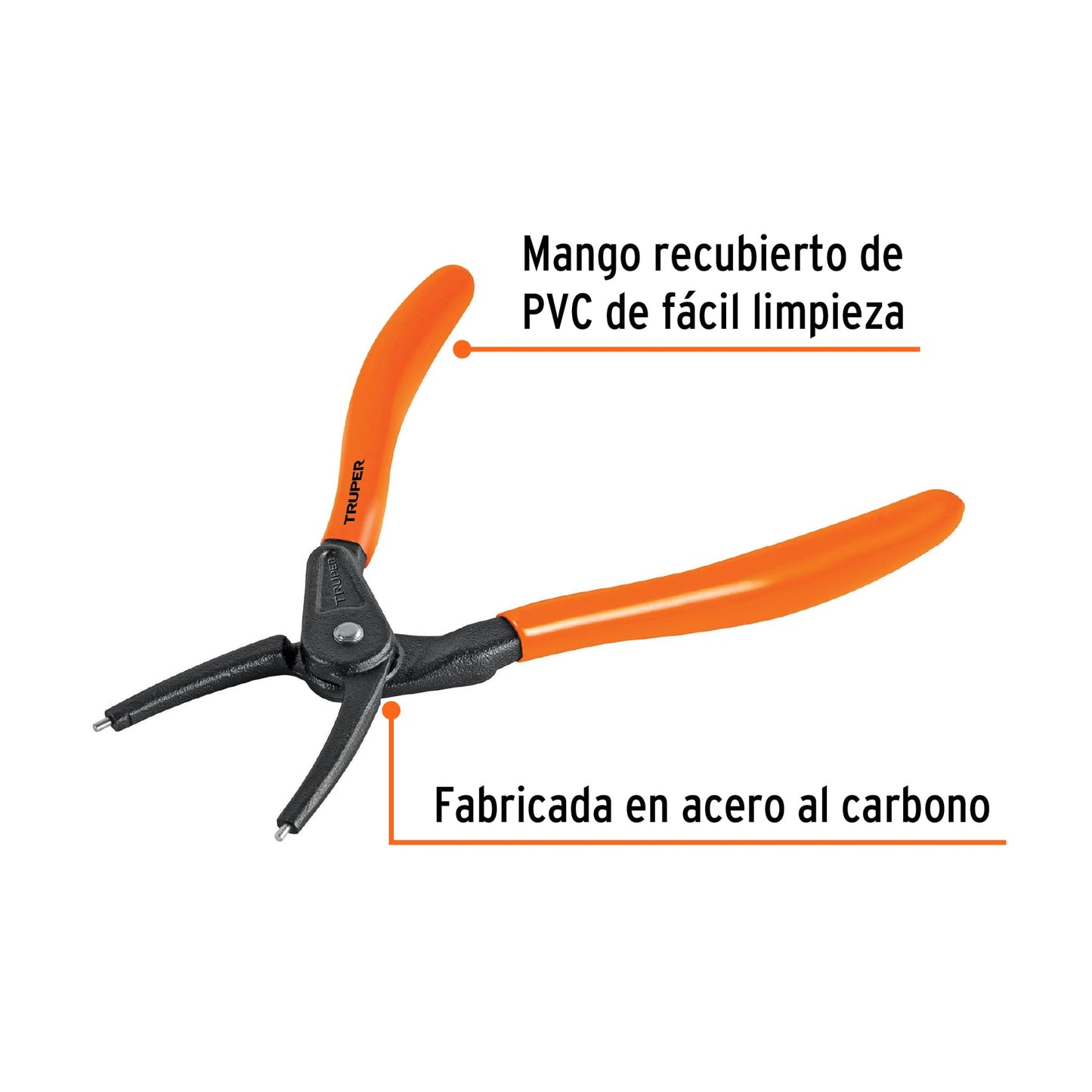 Pinza punta recta para cerrar anillos