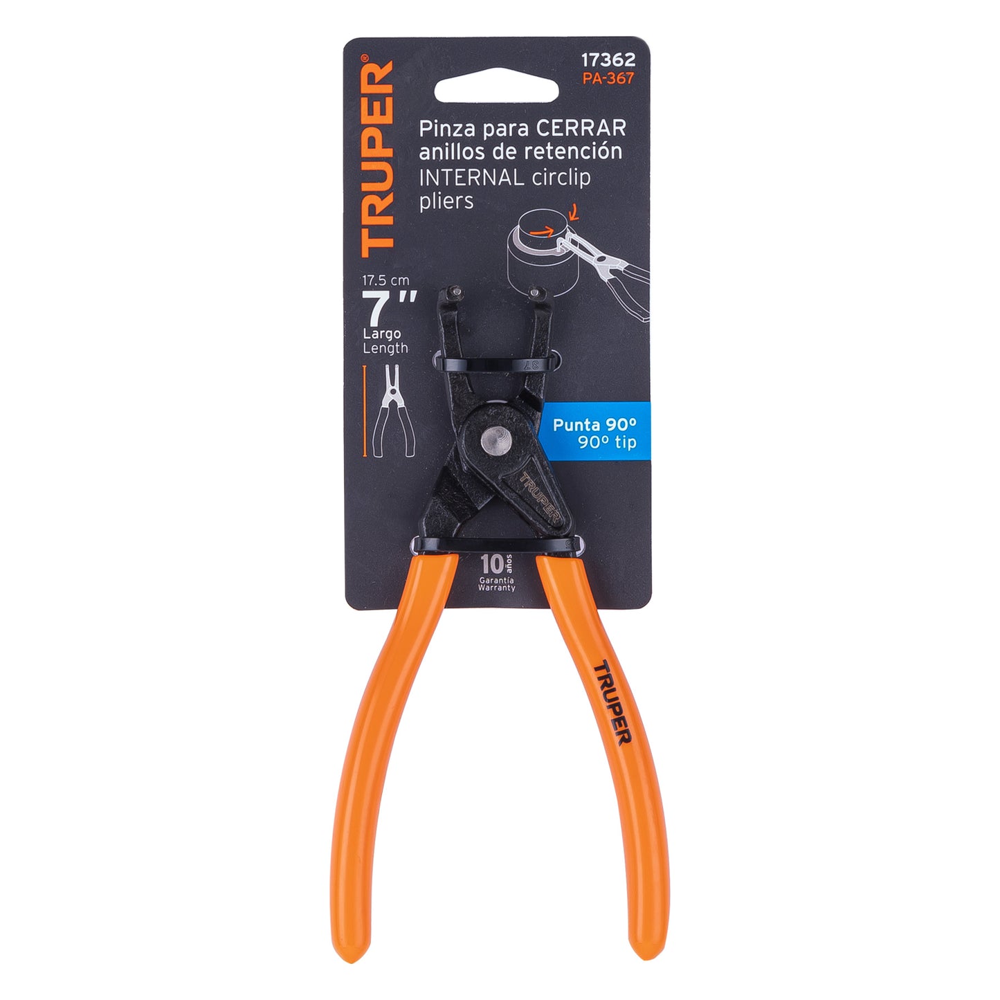 Pinza punta a 90° para cerrar anillos