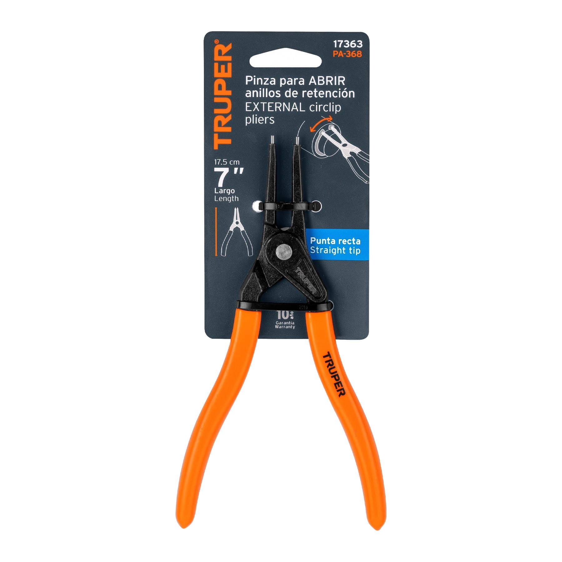 Pinza punta recta para abrir anillos