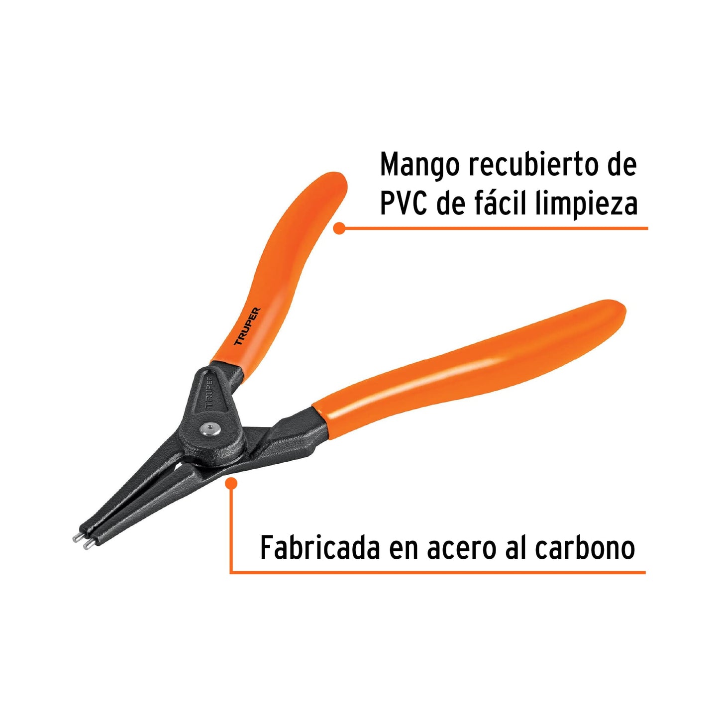 Pinza punta recta para abrir anillos