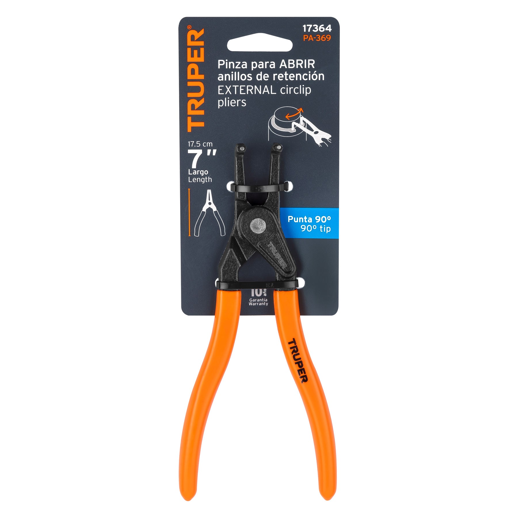 Pinza punta a 90° para abrir anillos