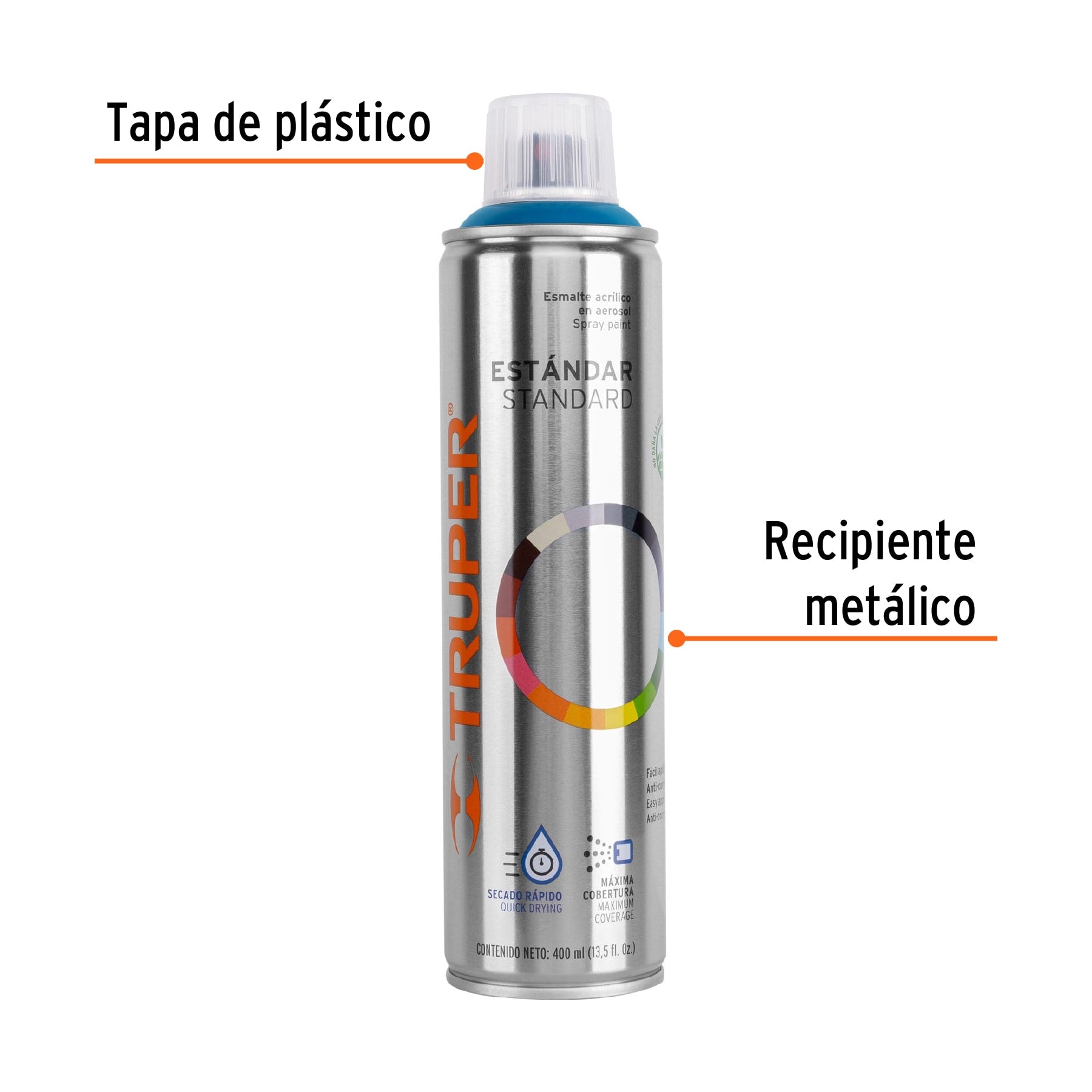 Pintura (Esmalte acrílico) en aerosol, azul holandés
