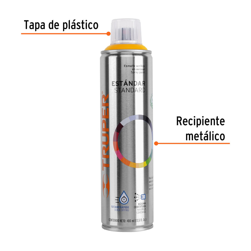 Pintura (Esmalte acrílico) en aerosol, amarillo