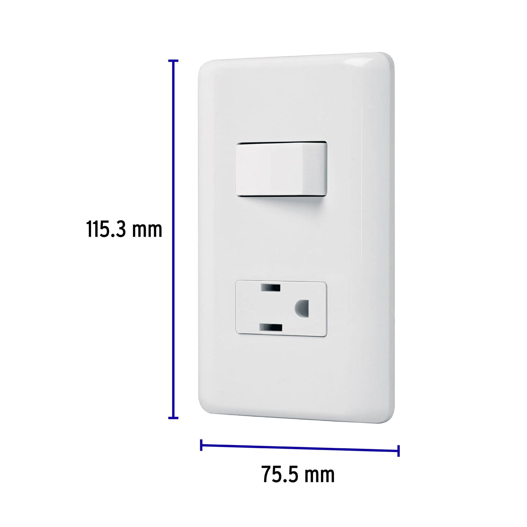 Placa armada contacto e interruptor sencillo, Volteck Basic