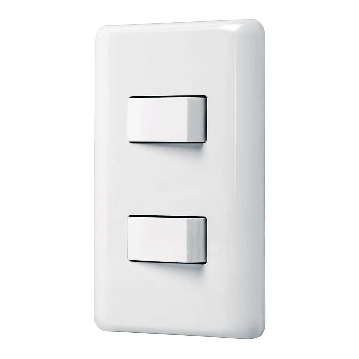 Placa armada con 2 interruptores sencillos, Volteck Basic