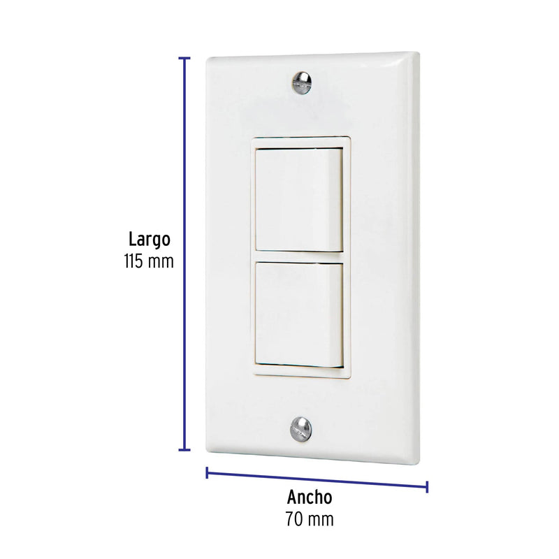 Placa armada interruptor sencillo y escalera Classic