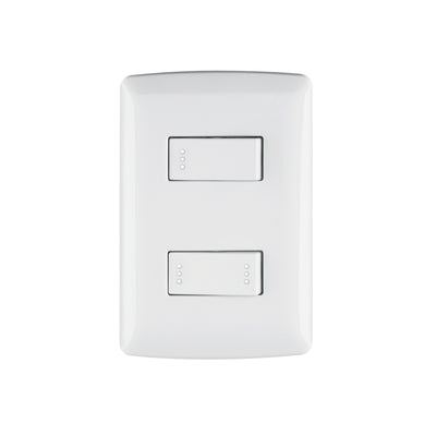 Placa armada 1 interruptor 1 escalera,blanco, línea Italiana